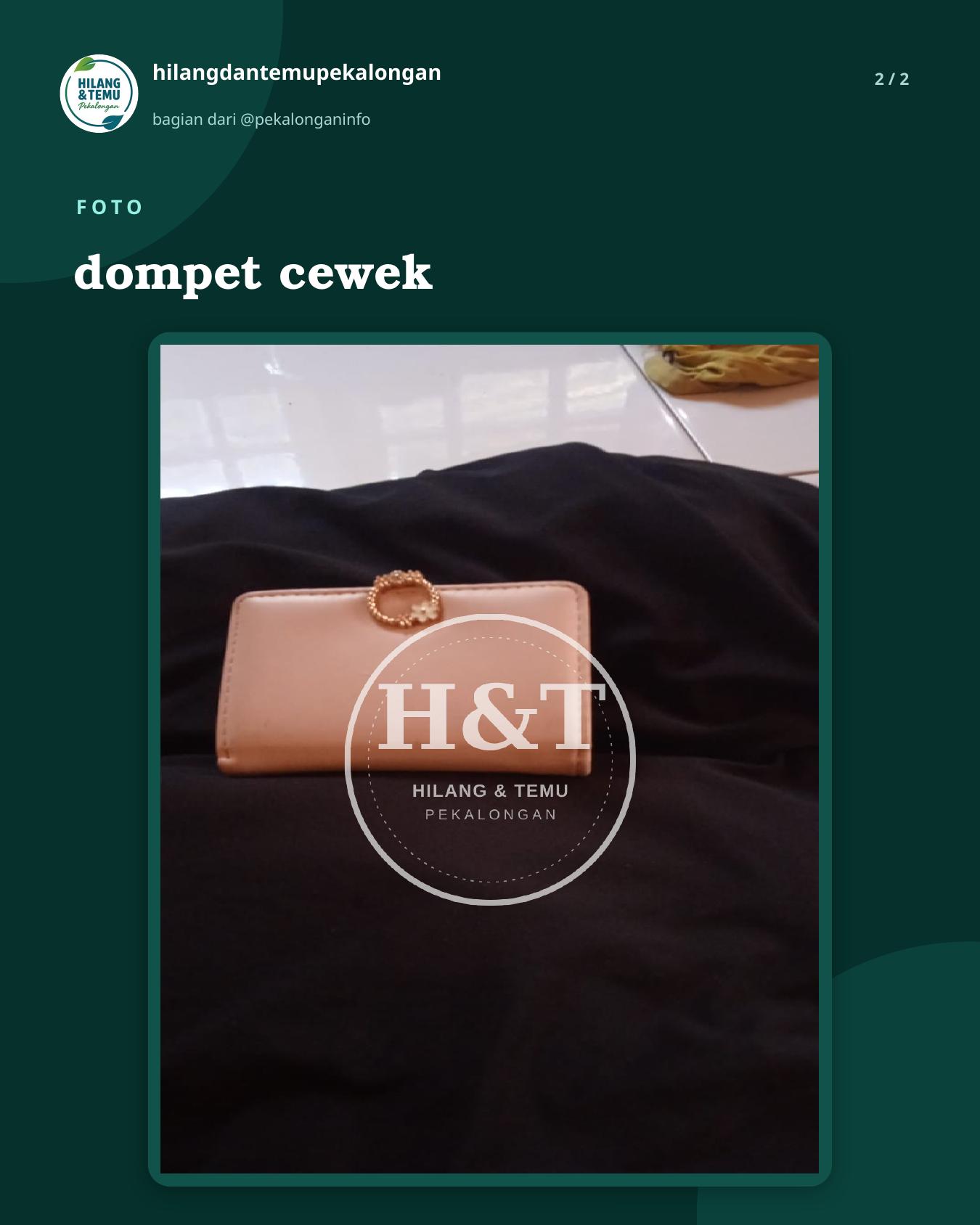 Slide 2 laporan dompet cewek