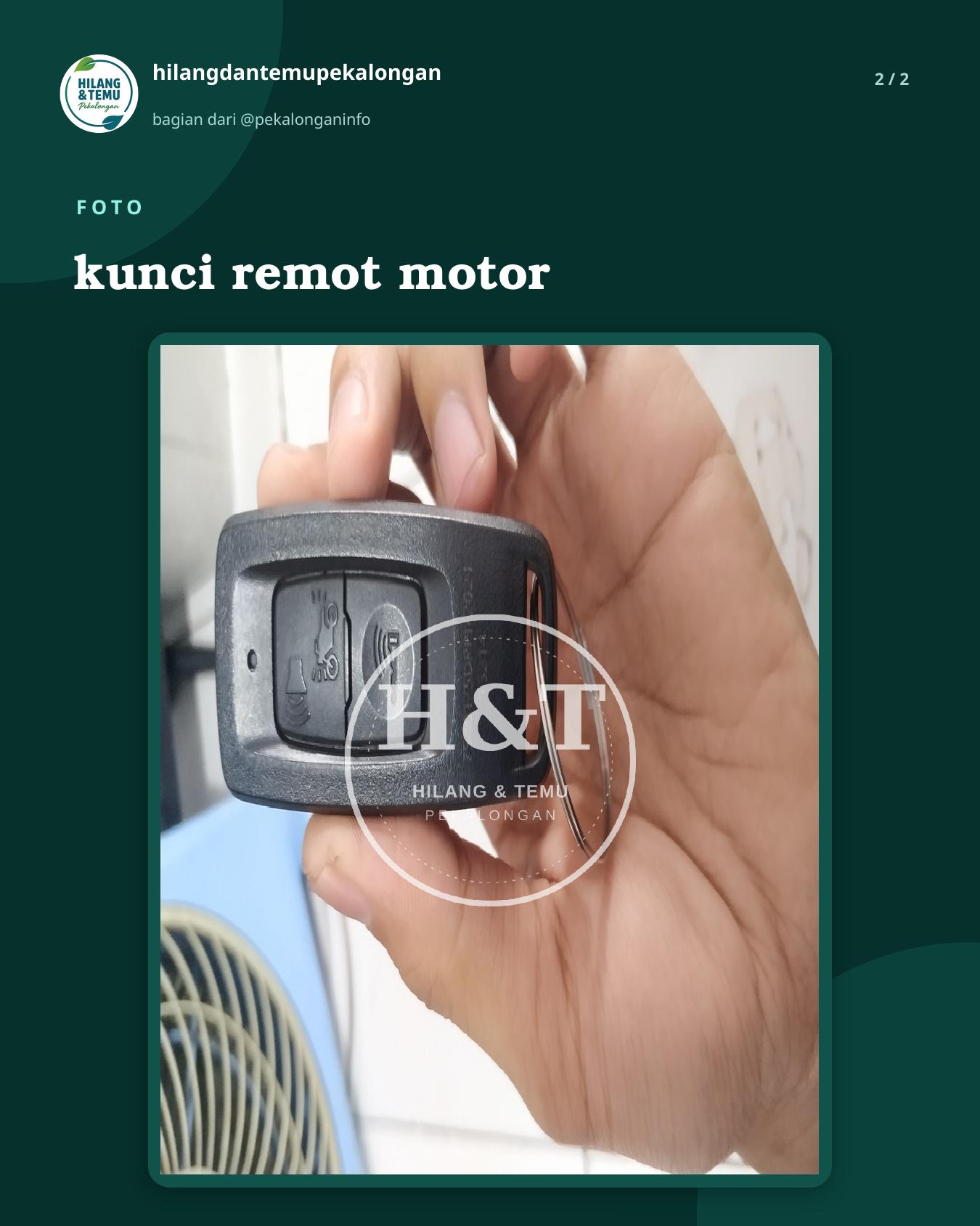 Slide 2 laporan kunci remot motor