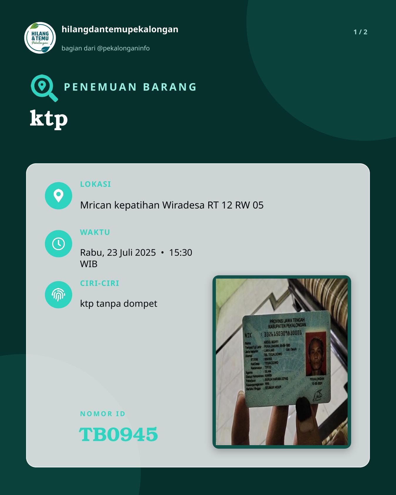 Slide 1 laporan ktp