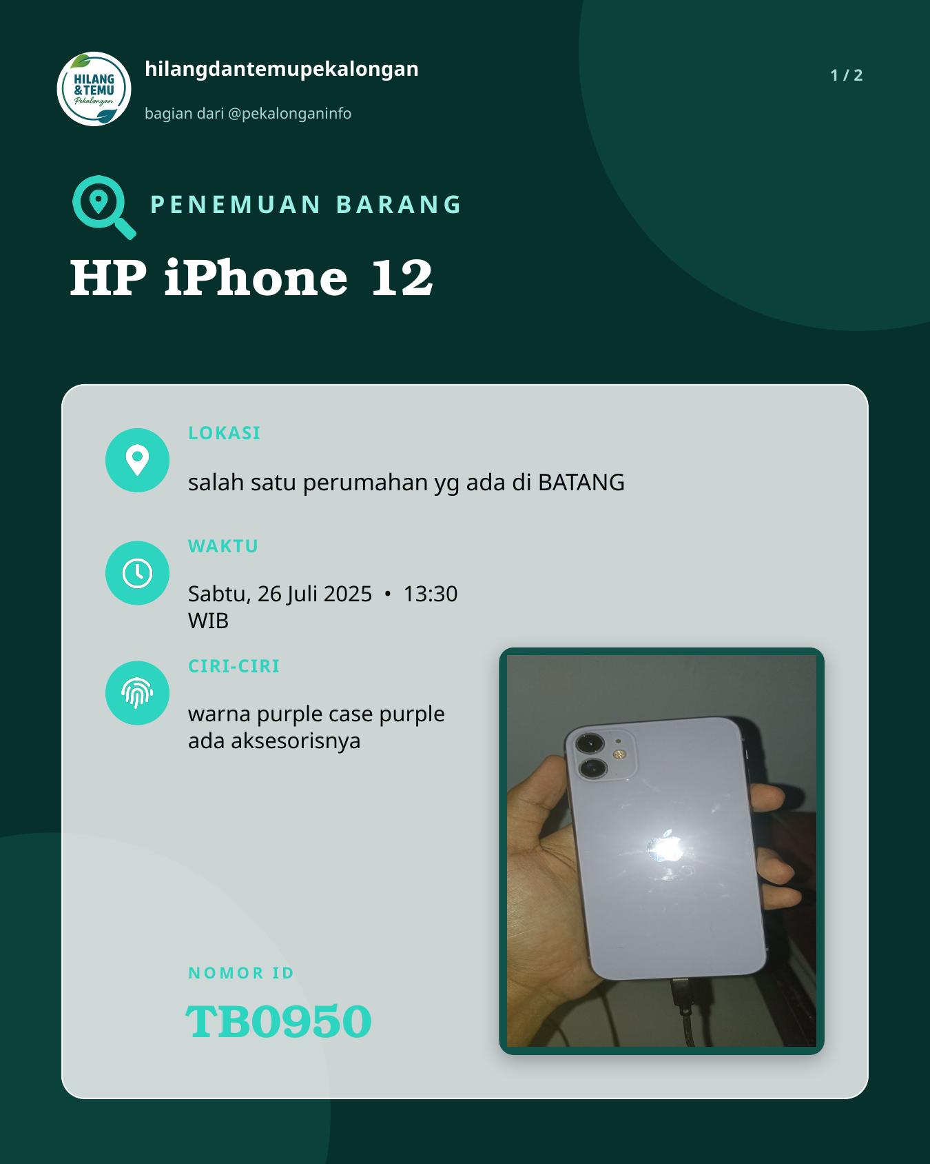 Slide 1 laporan HP iPhone 12