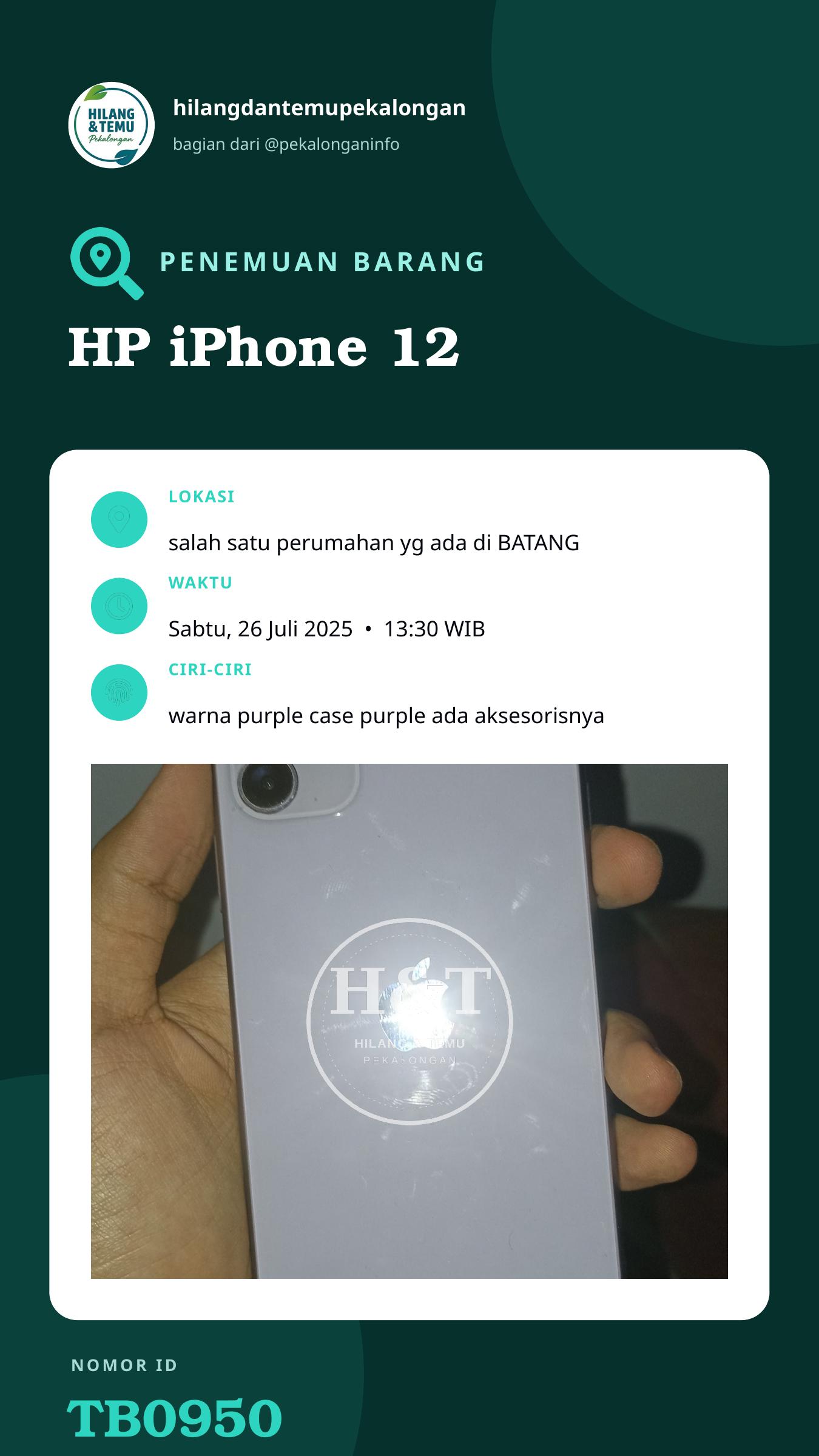 Story 9:16 laporan HP iPhone 12