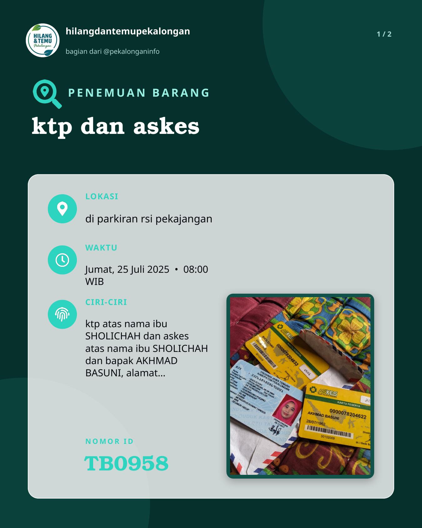 Slide 1 laporan ktp dan askes