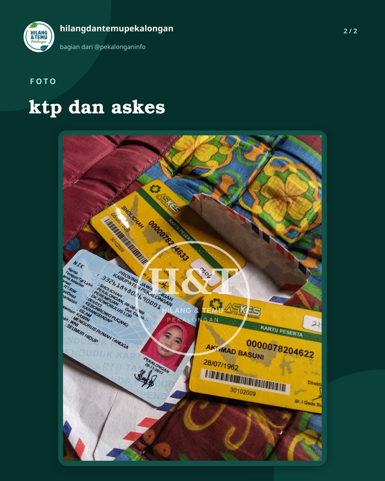 Slide 2 laporan ktp dan askes