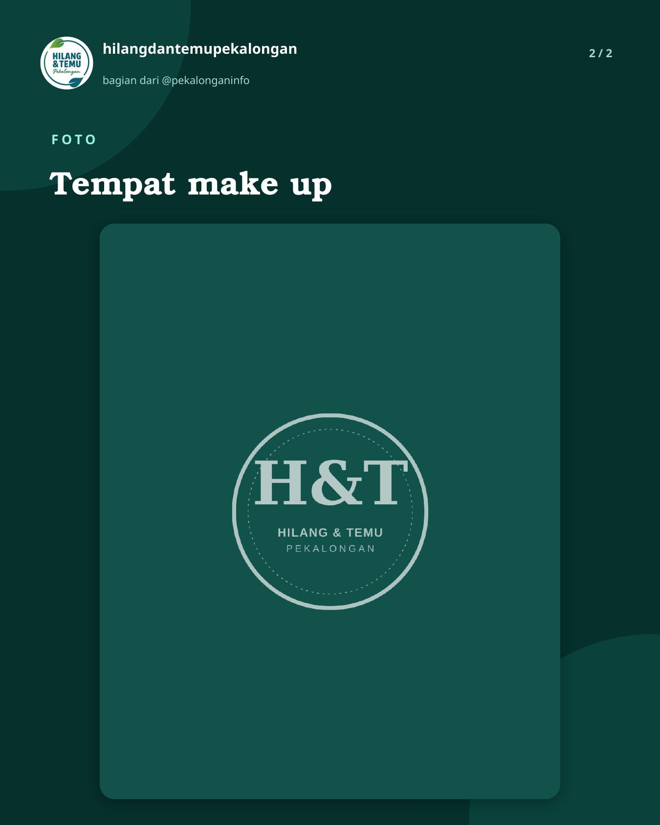 Slide 2 laporan Tempat make up