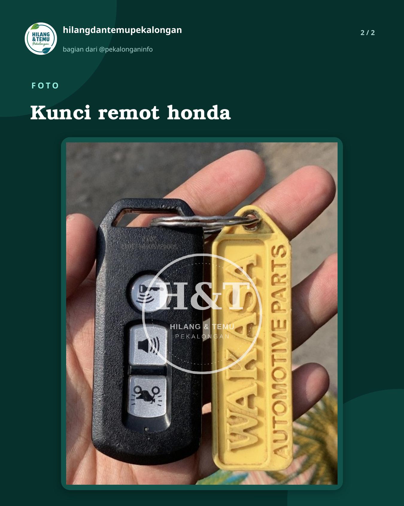 Slide 2 laporan Kunci remot honda