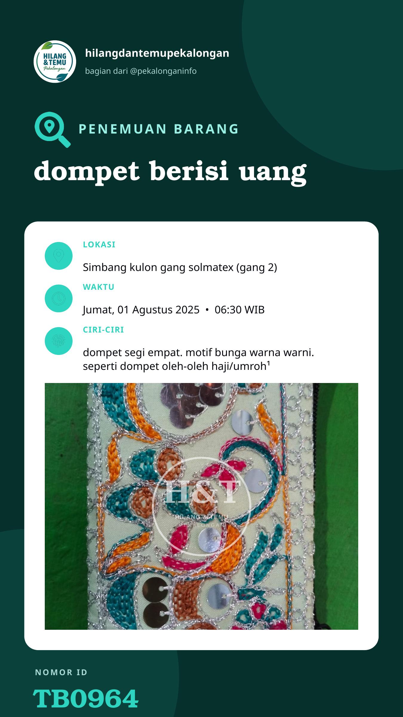 Story 9:16 laporan dompet berisi uang