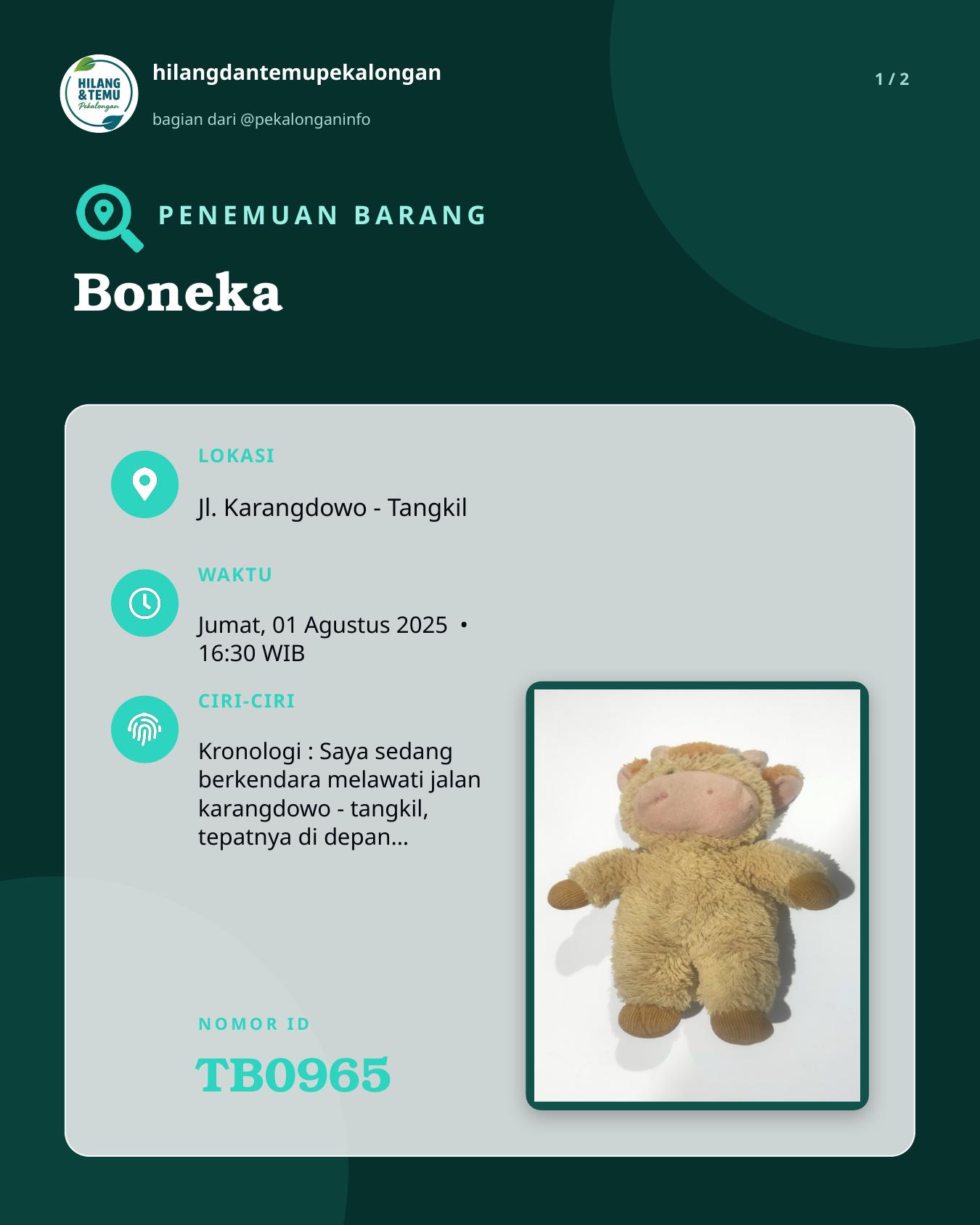 Slide 1 laporan Boneka