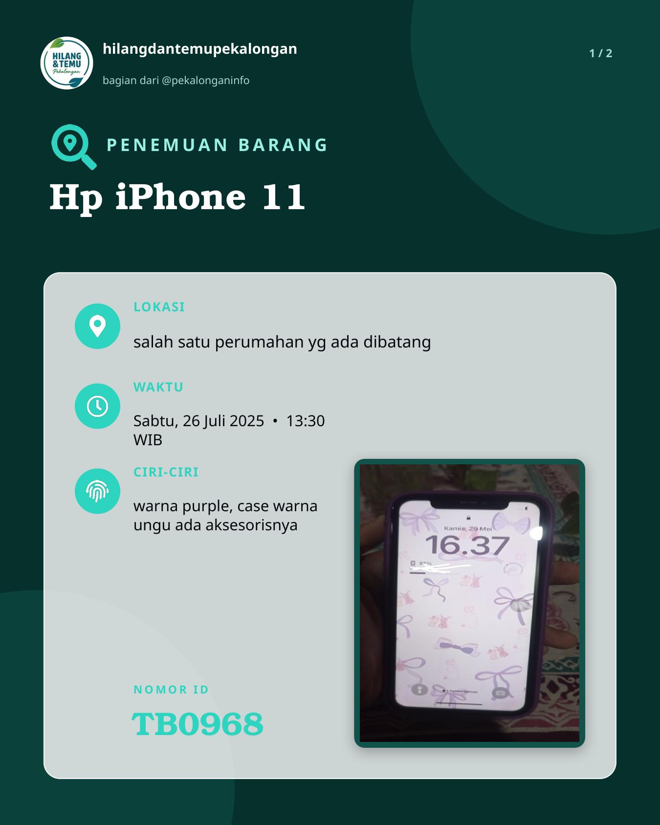 Slide 1 laporan Hp iPhone 11