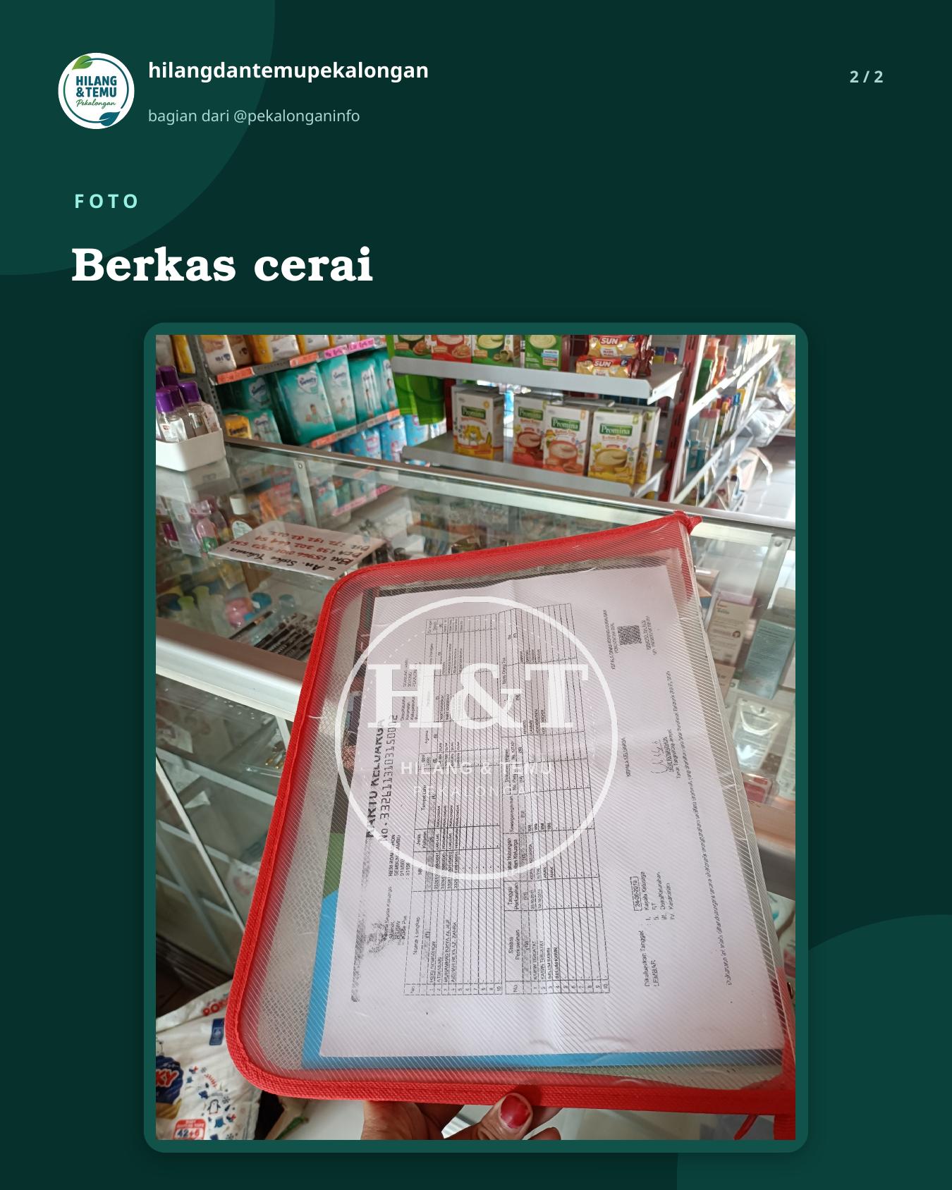 Slide 2 laporan Berkas cerai
