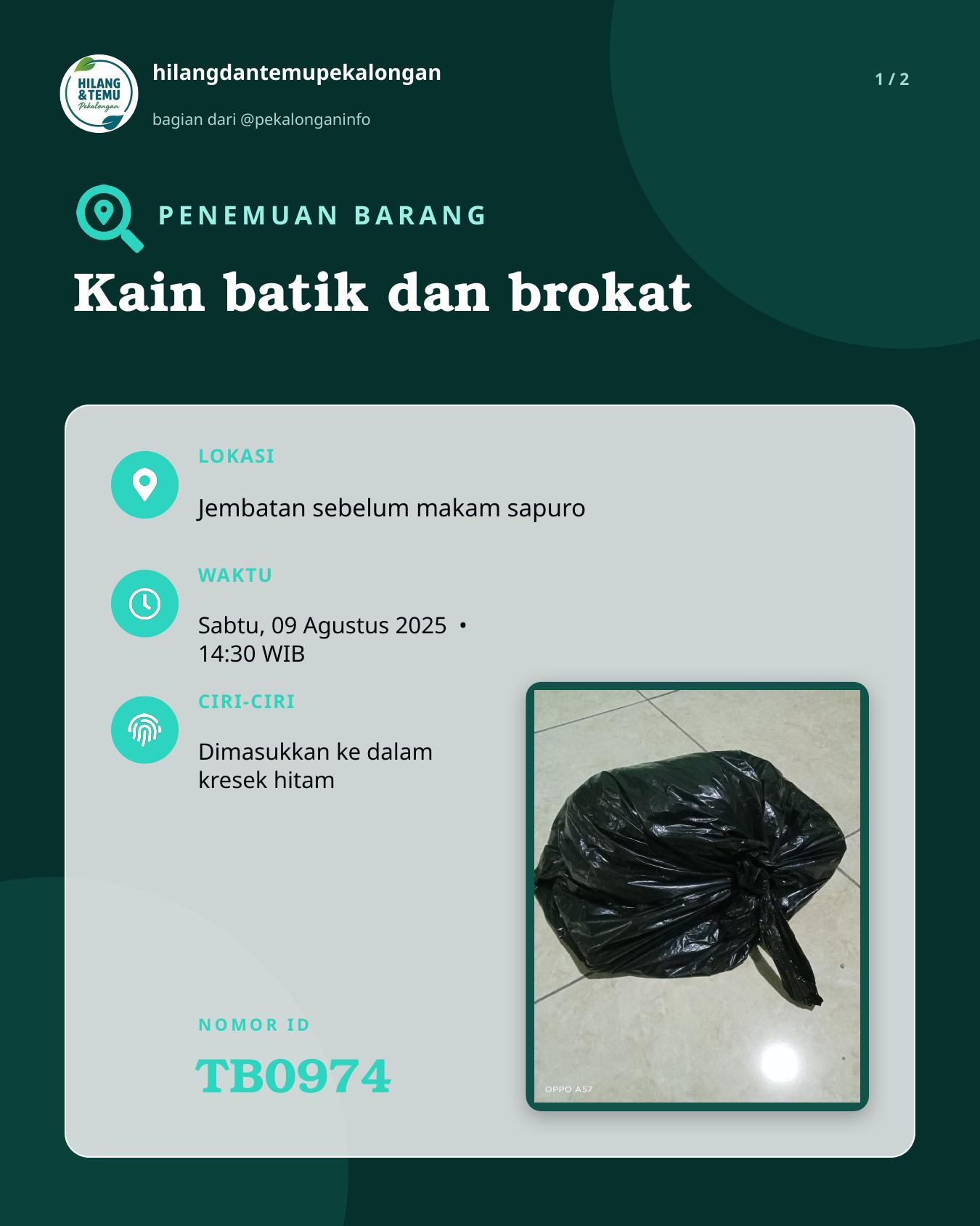 Slide 1 laporan Kain batik dan brokat