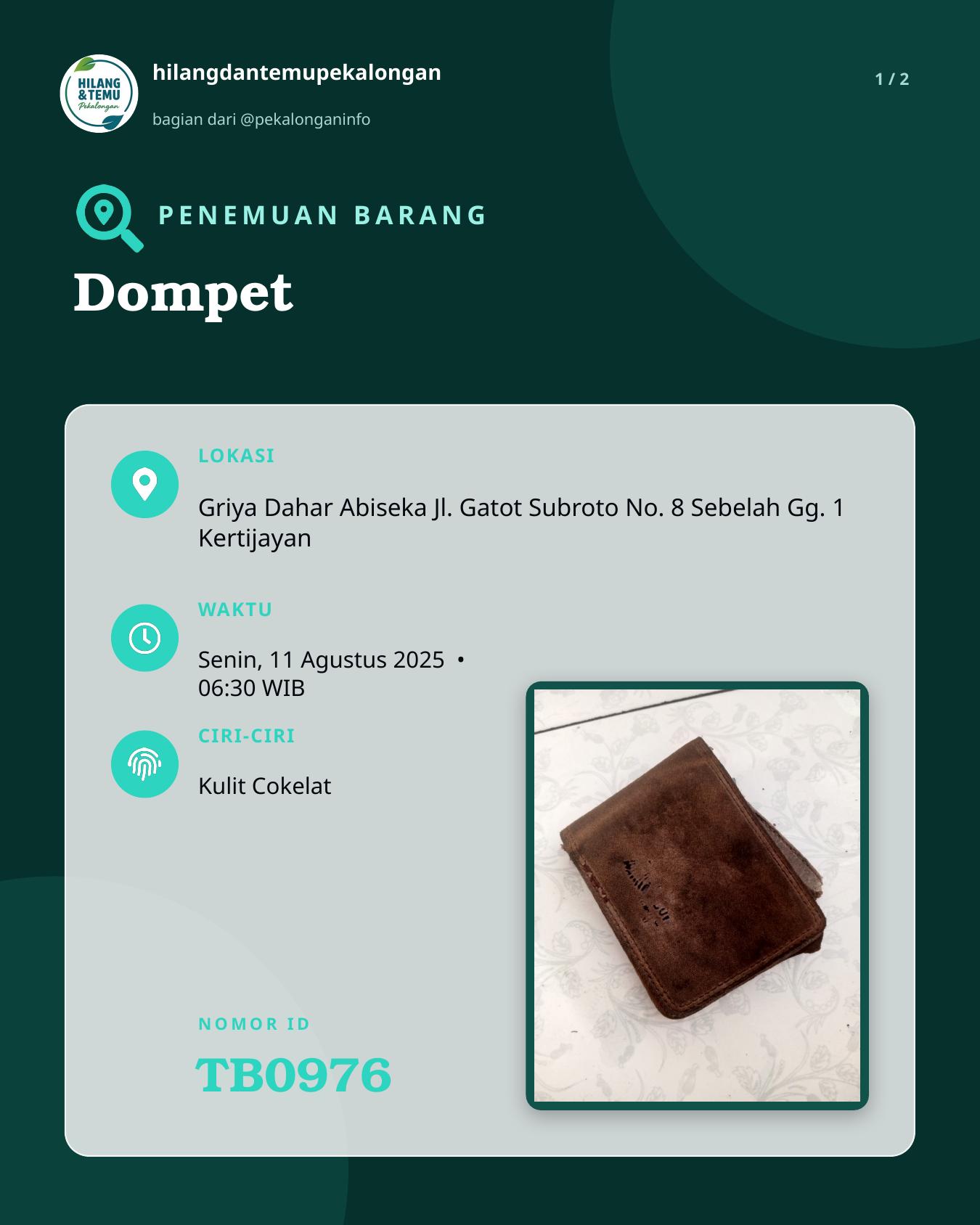 Slide 1 laporan Dompet