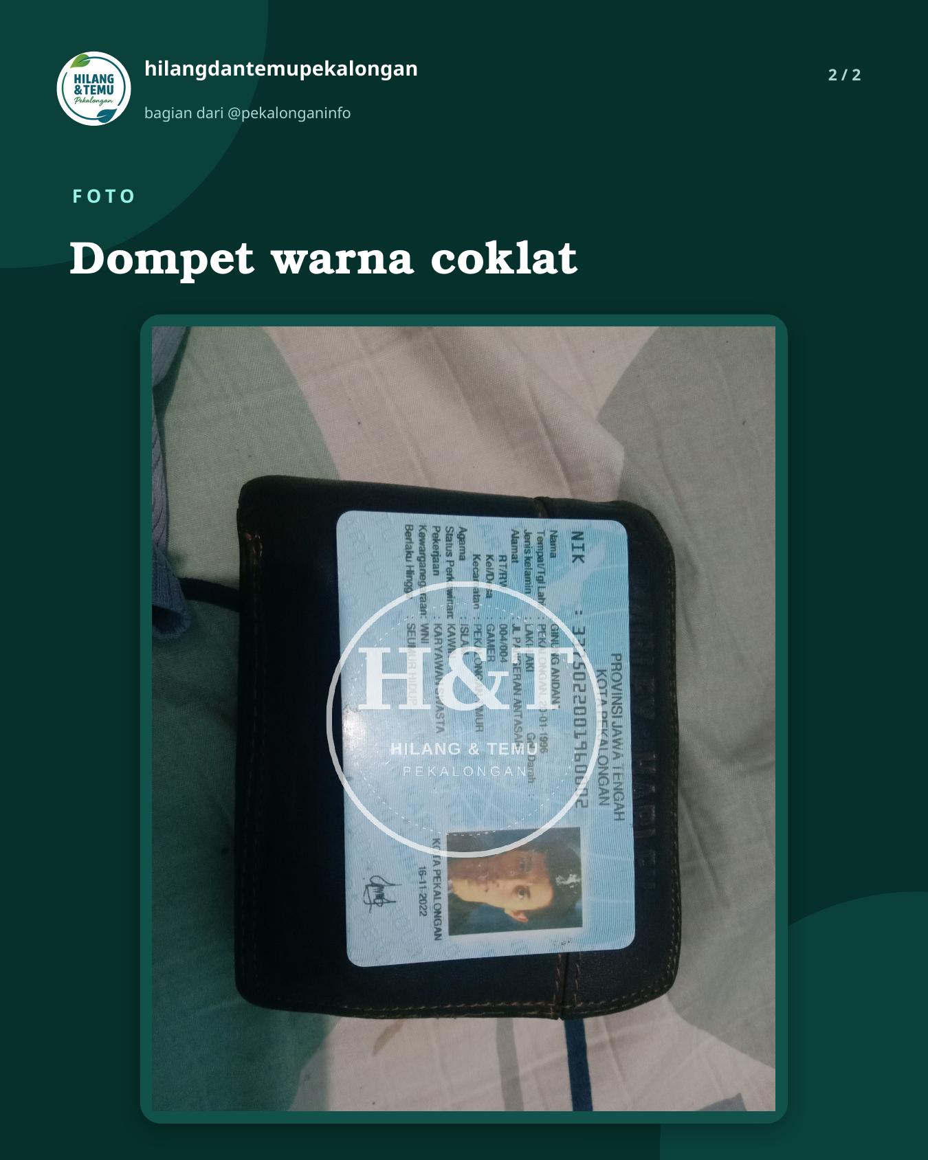 Slide 2 laporan Dompet warna coklat