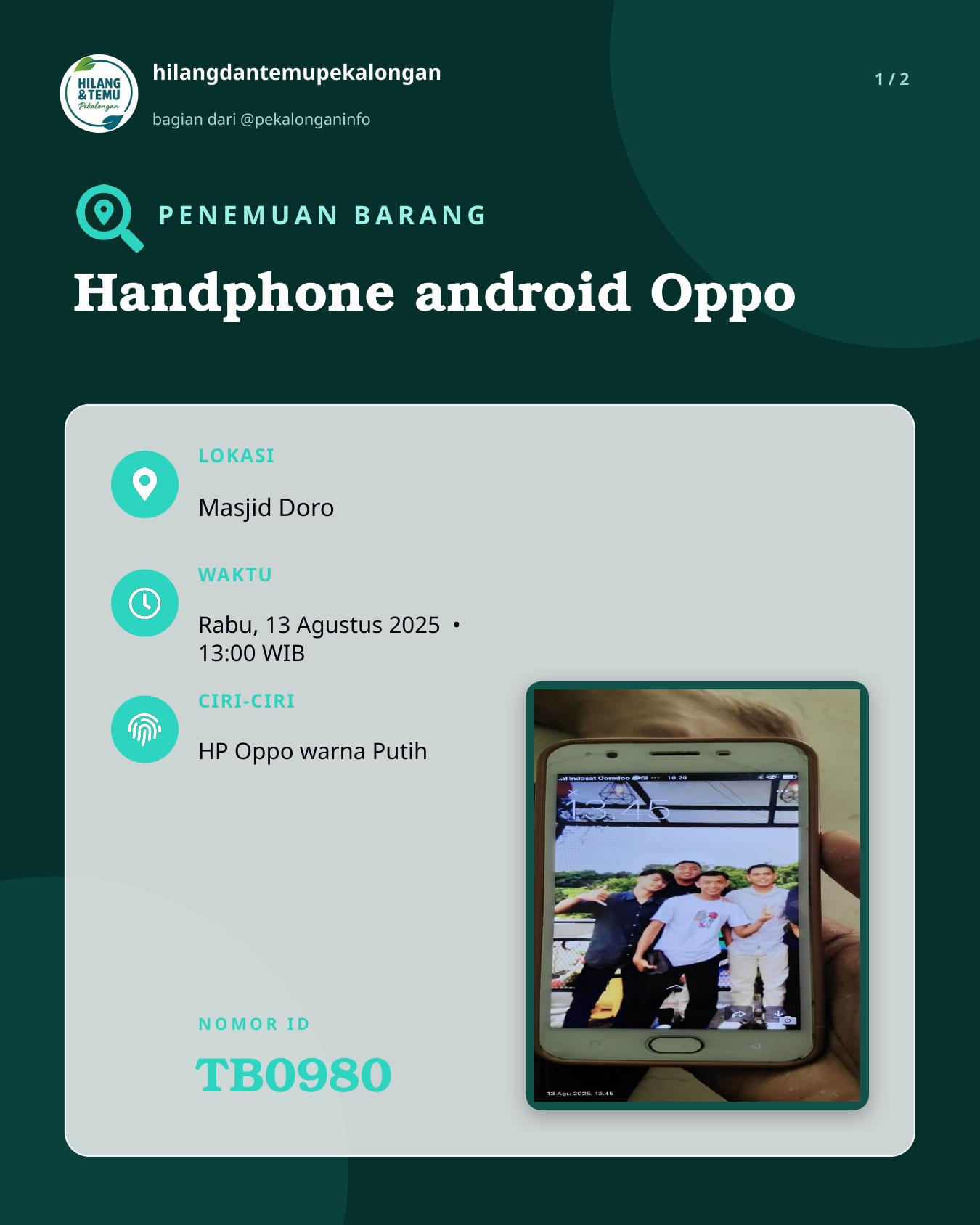 Slide 1 laporan Handphone android Oppo