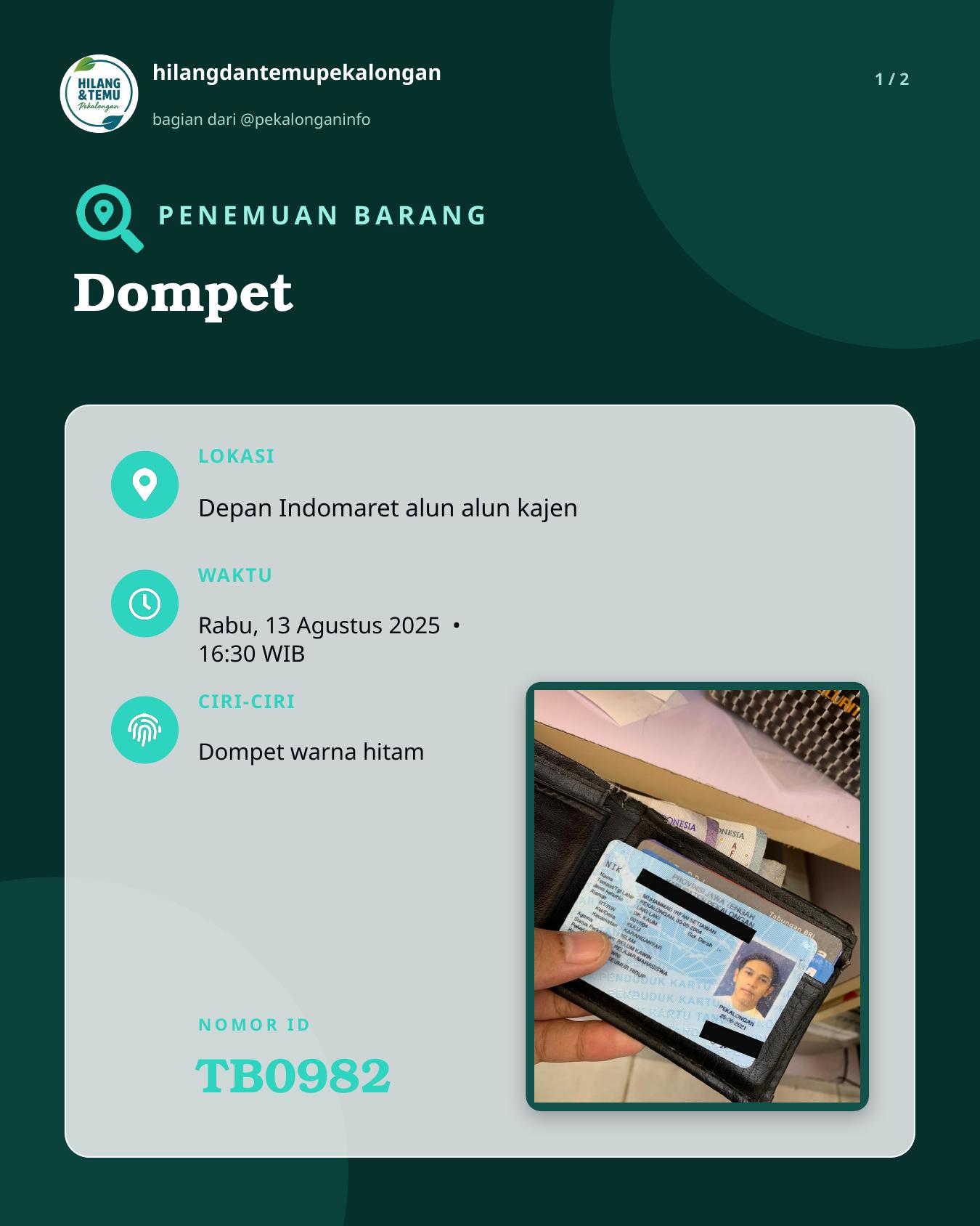Slide 1 laporan Dompet