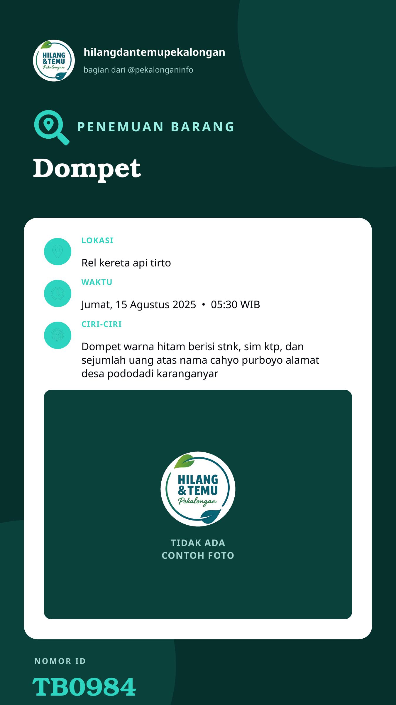 Story 9:16 laporan Dompet