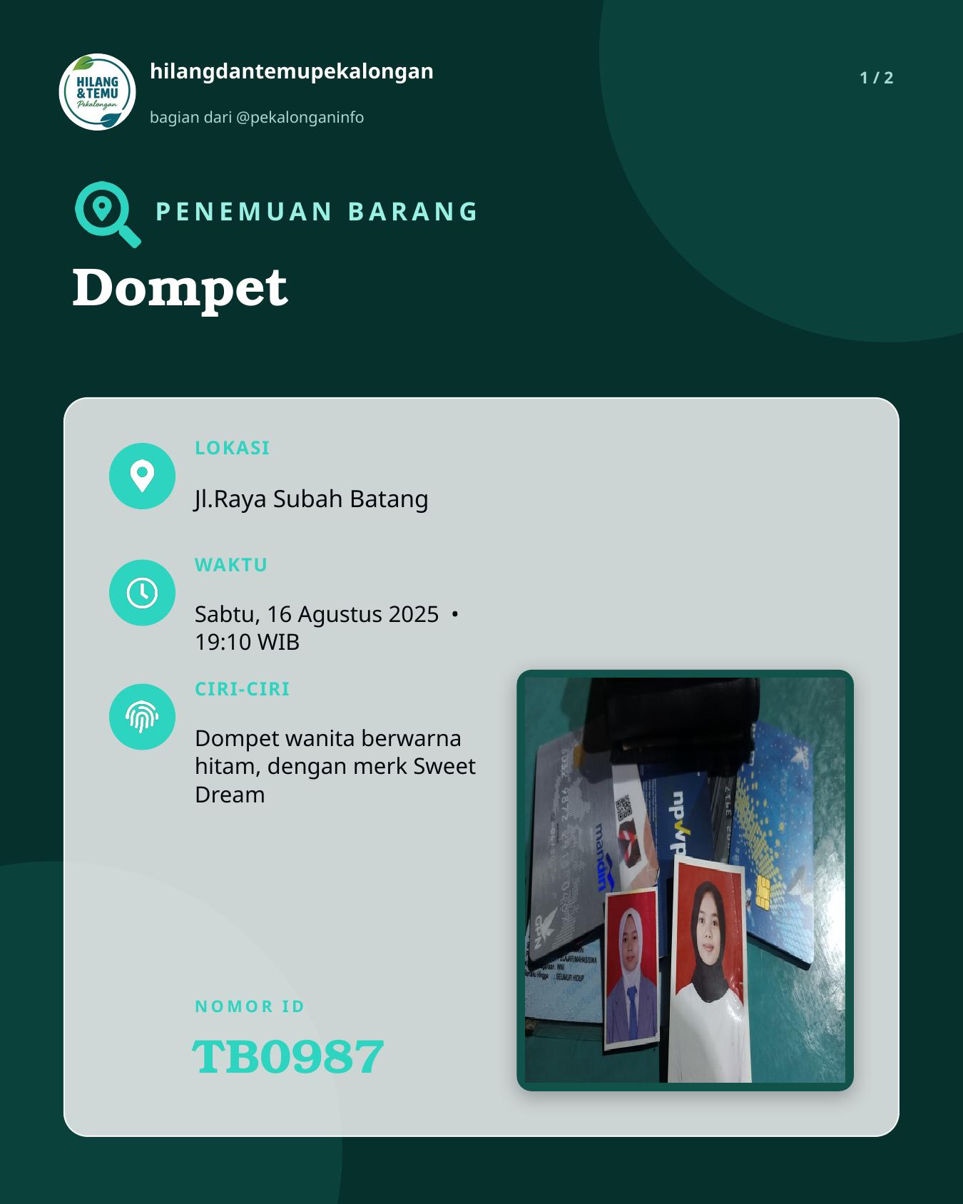 Slide 1 laporan Dompet