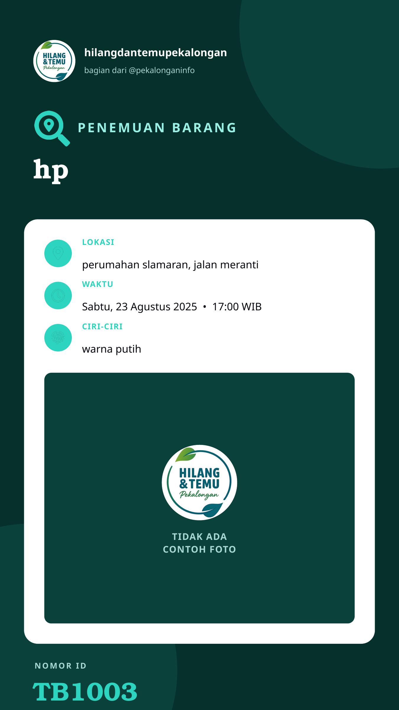 Story 9:16 laporan hp