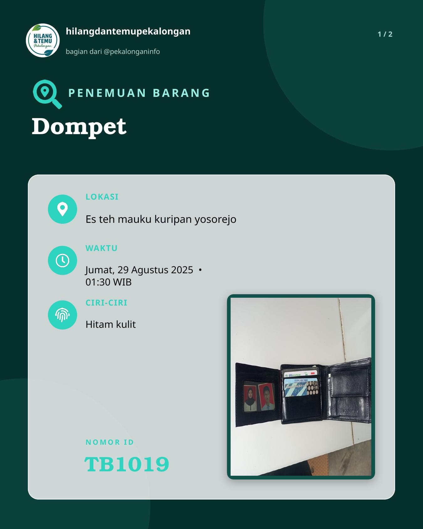 Slide 1 laporan Dompet