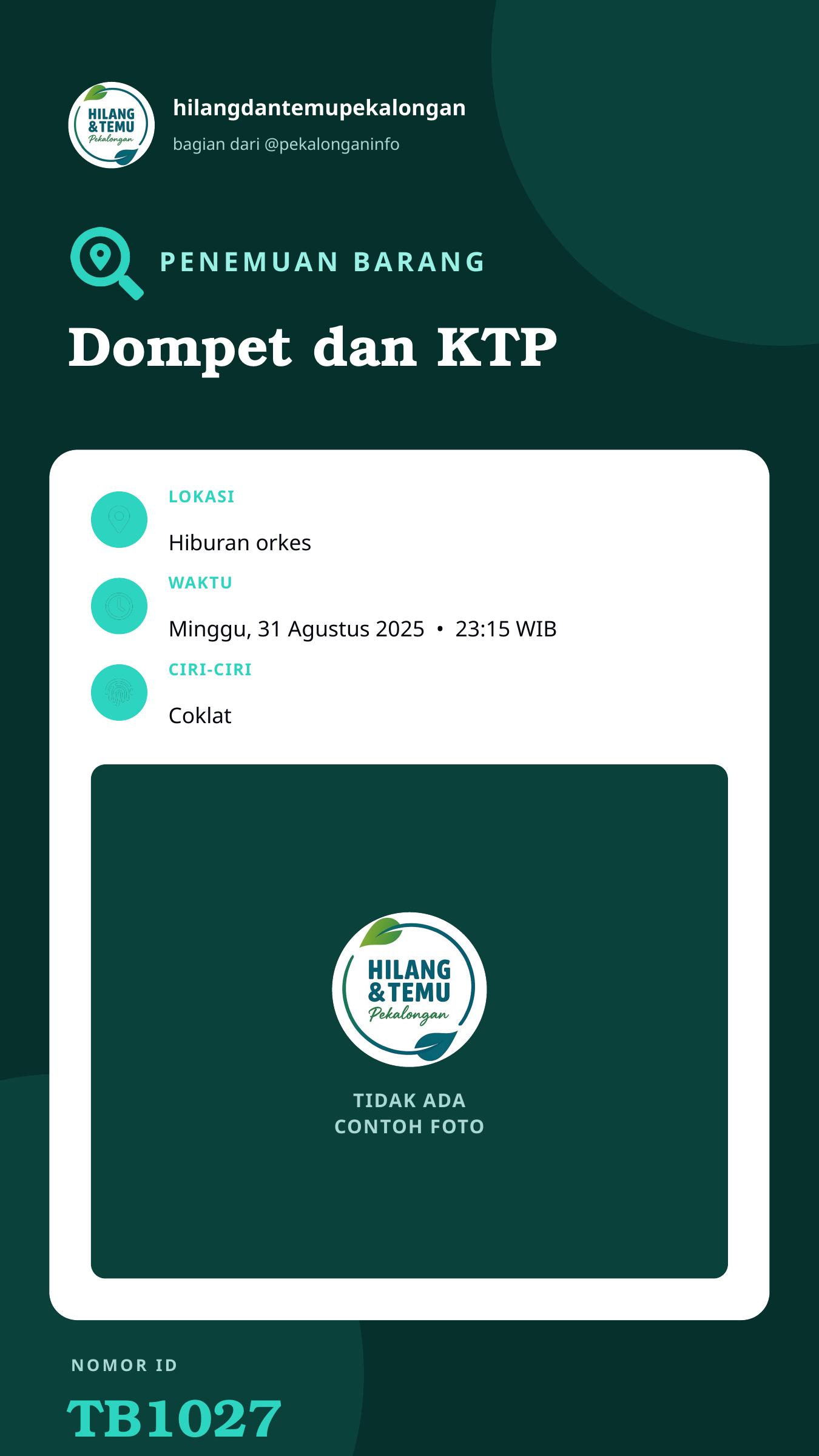 Story 9:16 laporan Dompet dan KTP