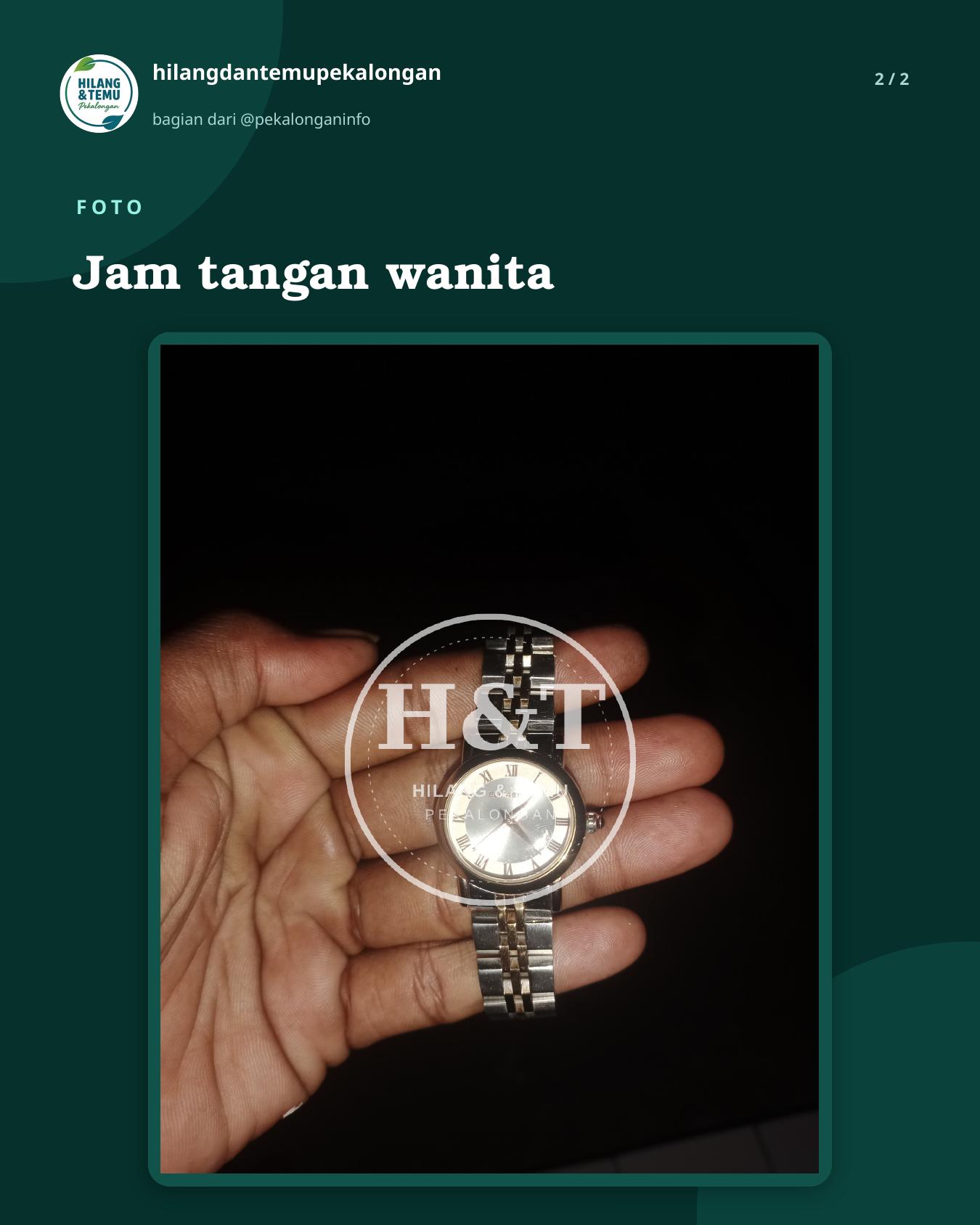 Slide 2 laporan Jam tangan wanita