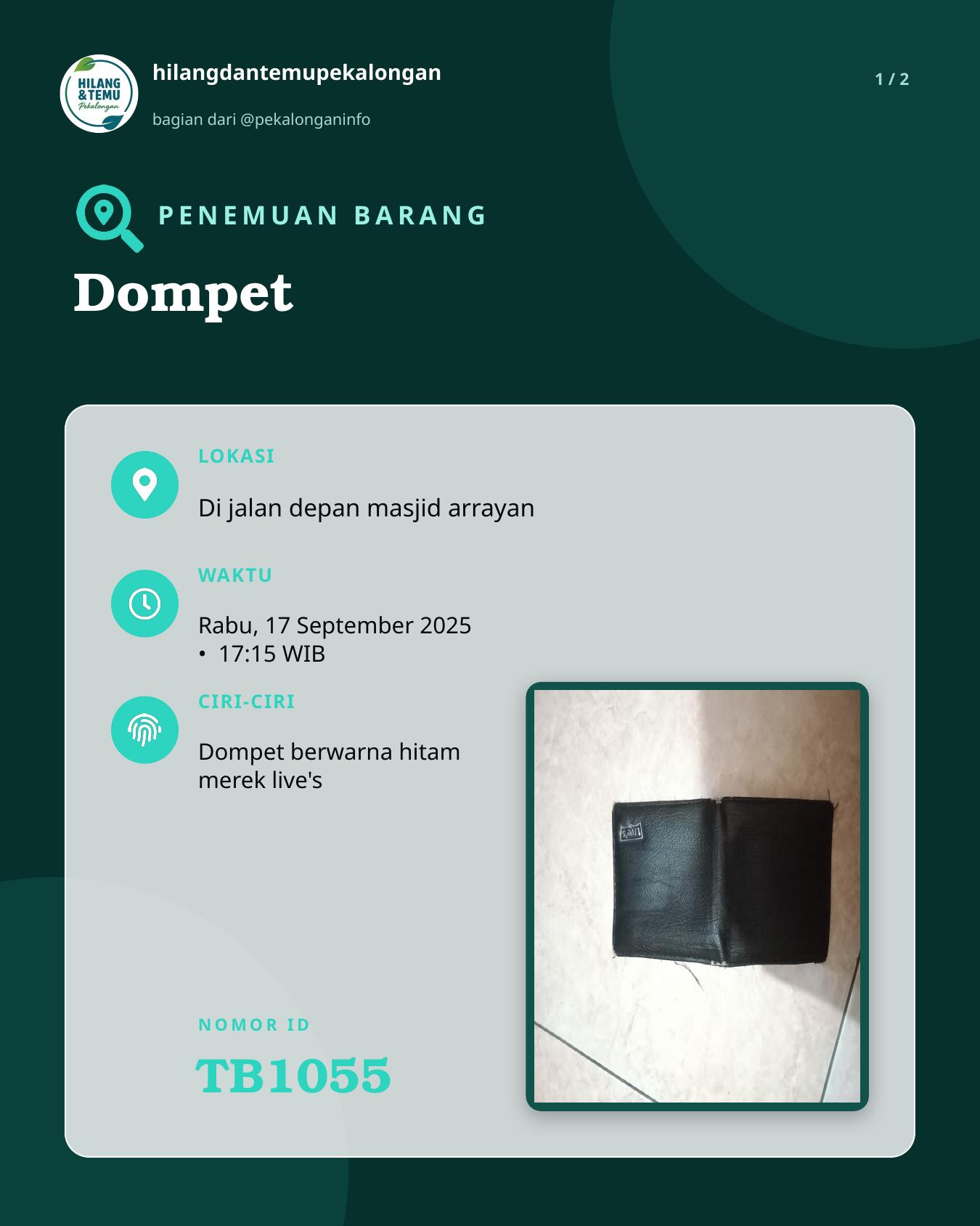 Slide 1 laporan Dompet