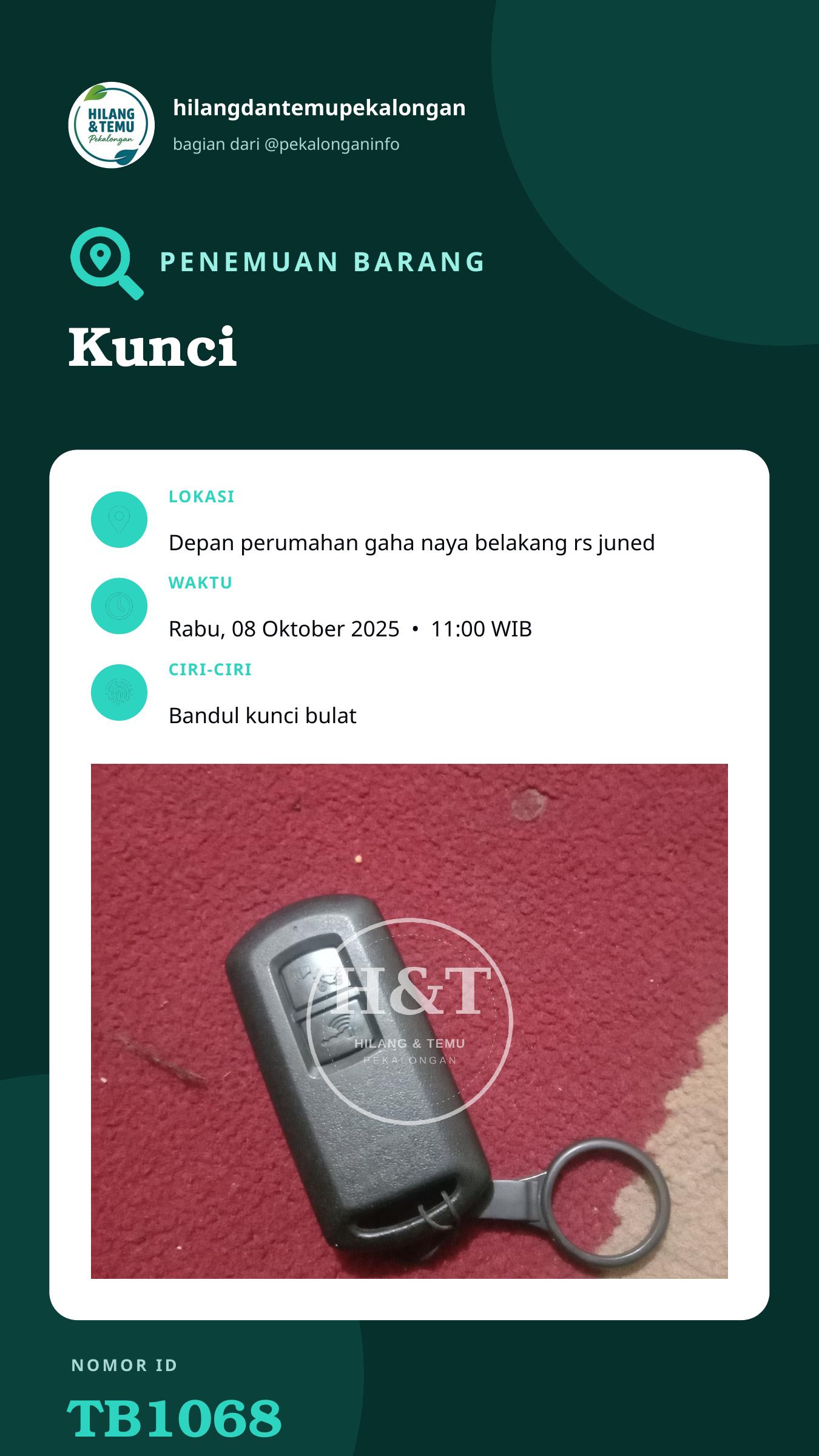 Story 9:16 laporan Kunci