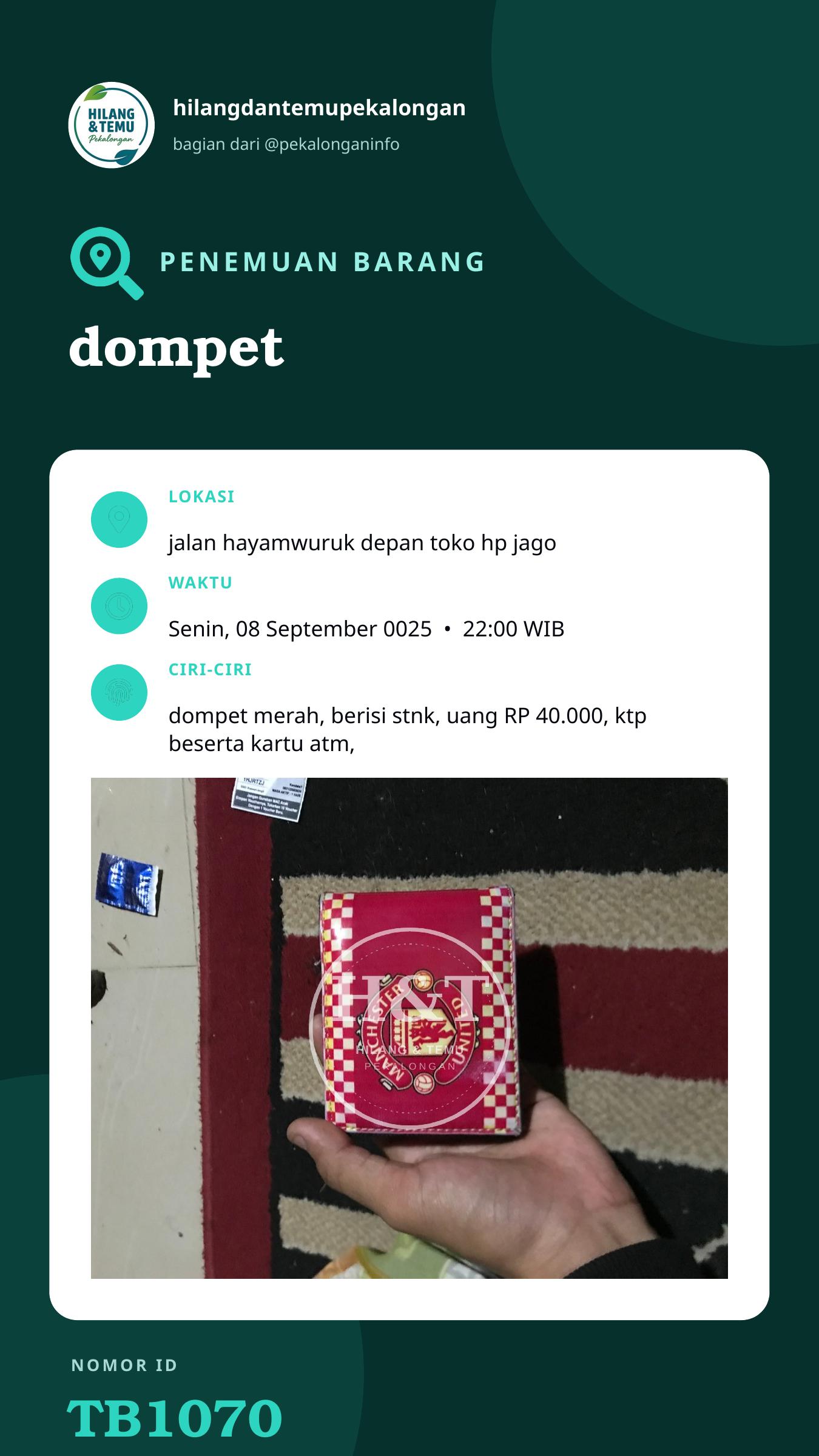 Story 9:16 laporan dompet
