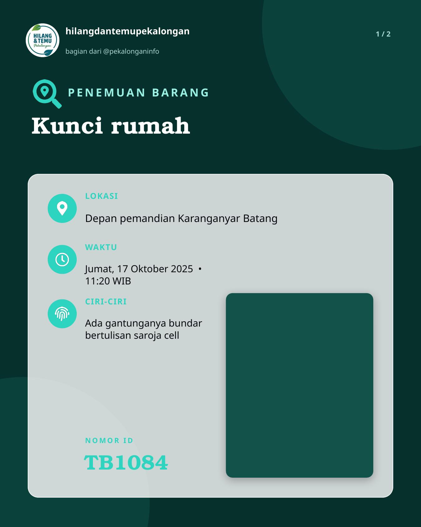 Slide 1 laporan Kunci rumah
