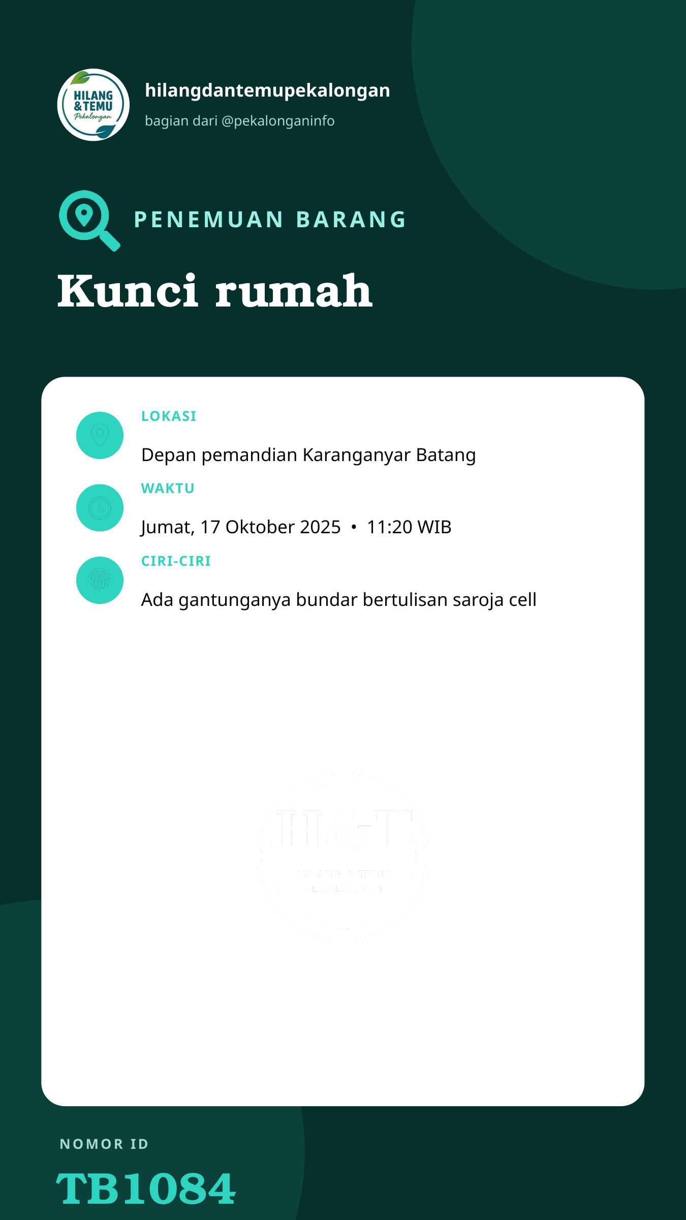 Story 9:16 laporan Kunci rumah