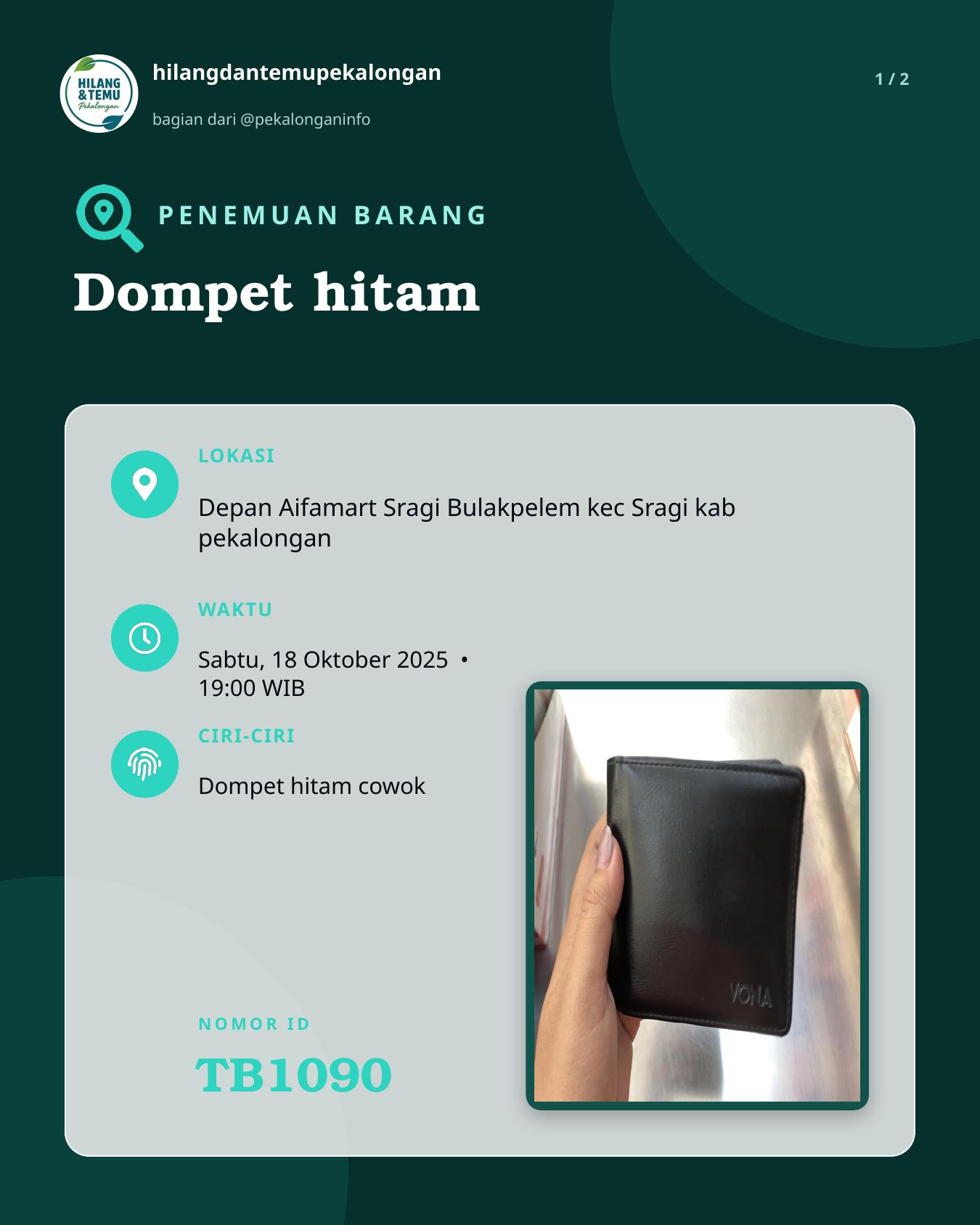 Slide 1 laporan Dompet hitam