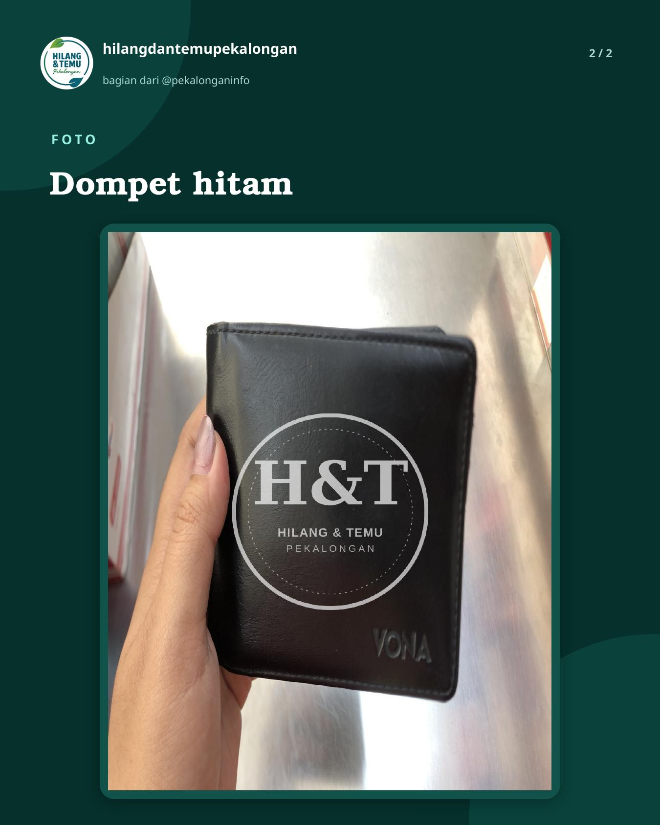 Slide 2 laporan Dompet hitam