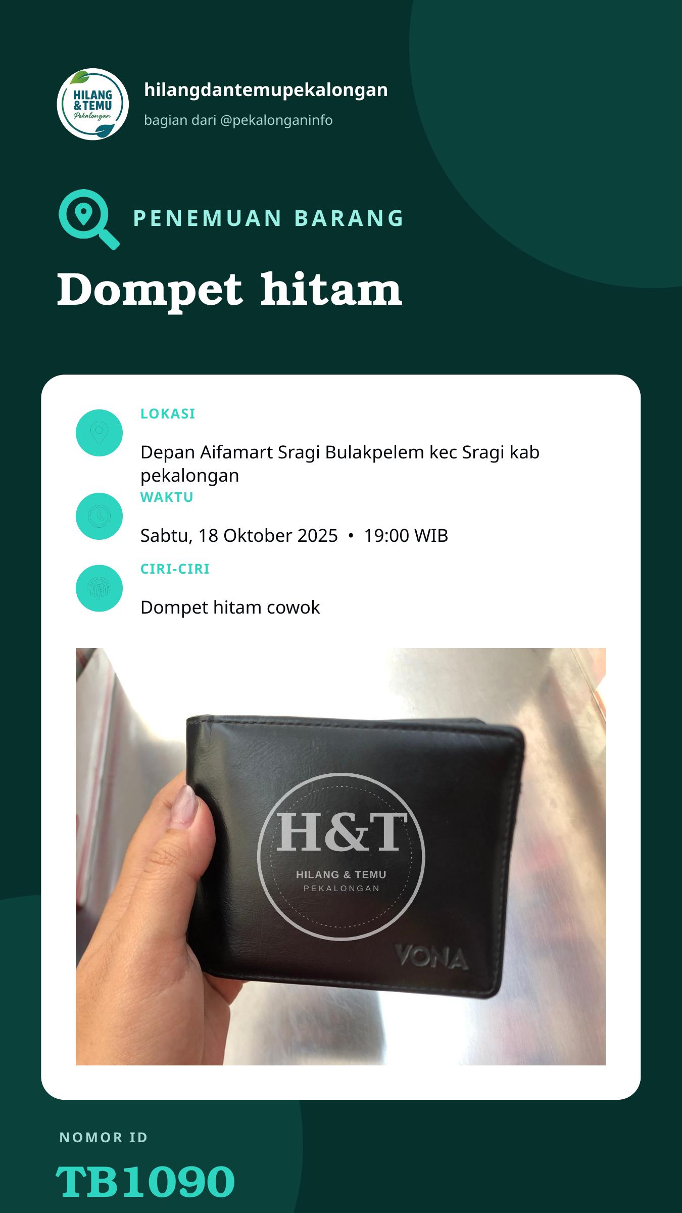 Story 9:16 laporan Dompet hitam