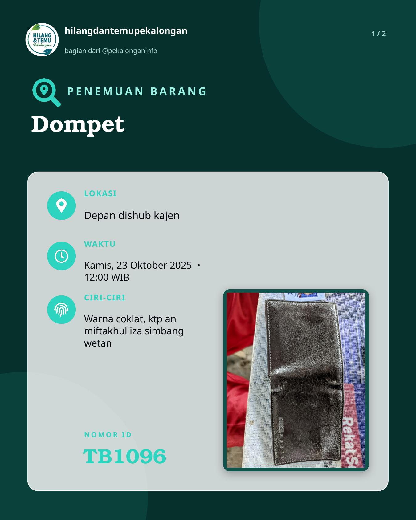Slide 1 laporan Dompet