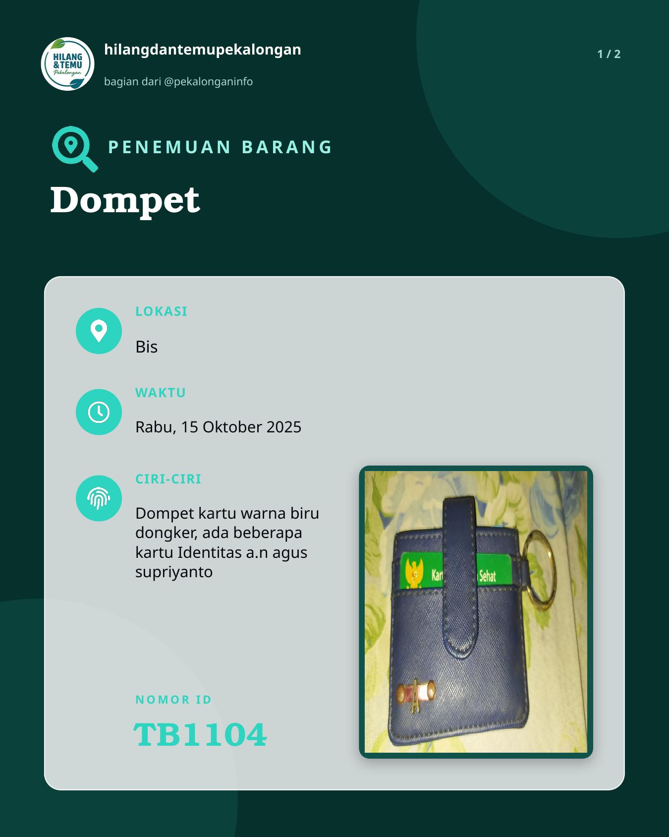 Slide 1 laporan Dompet
