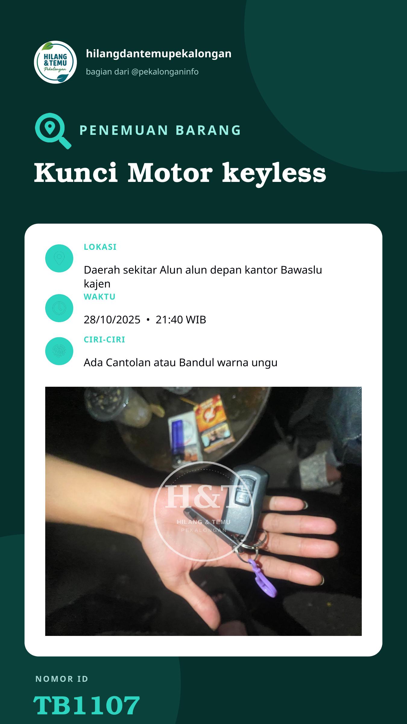 Story 9:16 laporan Kunci Motor keyless