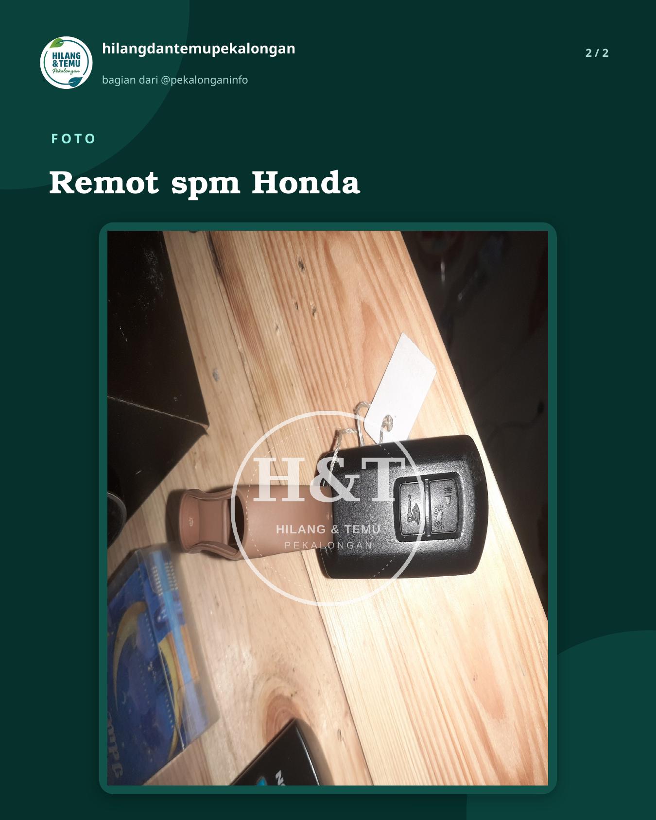 Slide 2 laporan Remot spm Honda