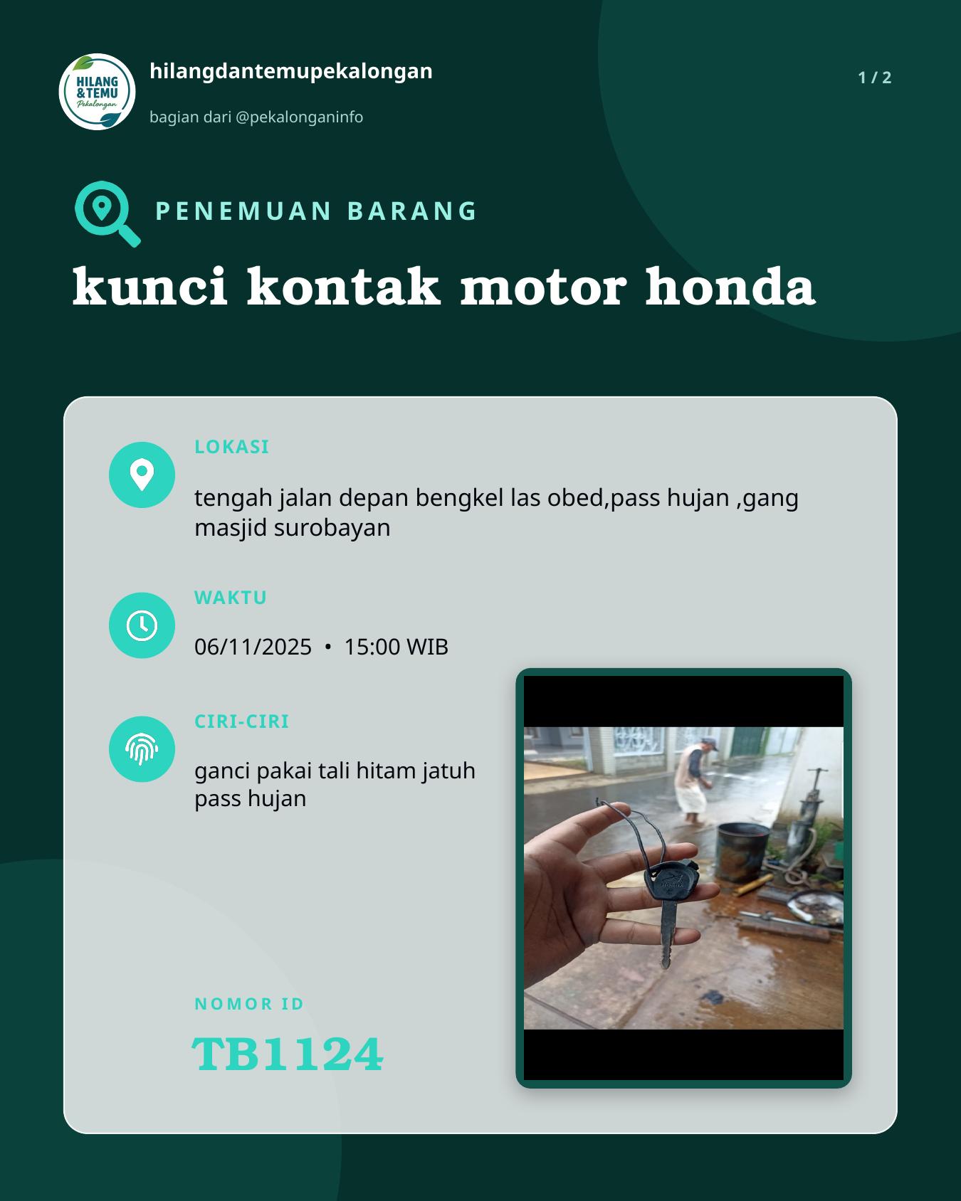Slide 1 laporan kunci kontak motor honda
