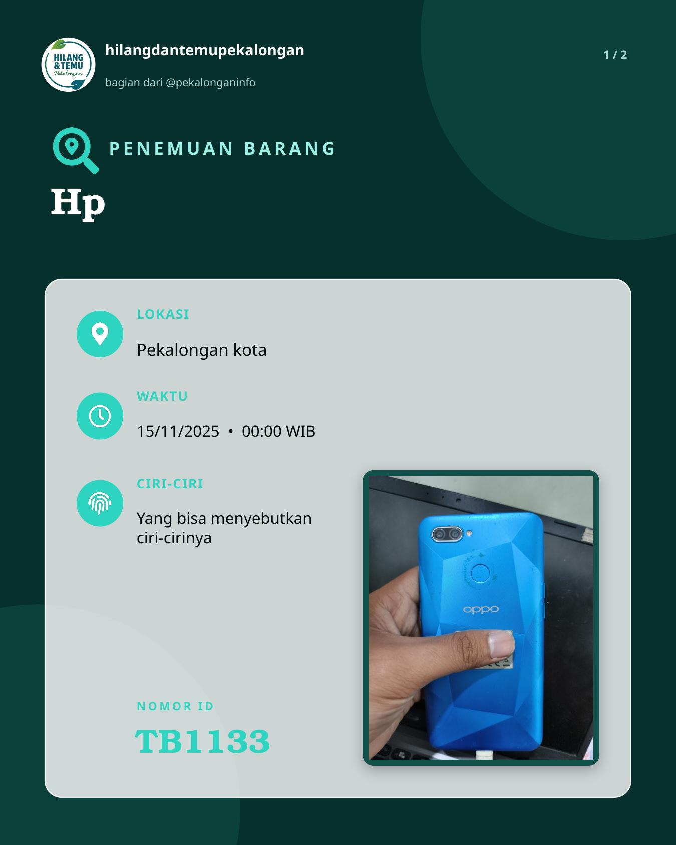 Slide 1 laporan Hp