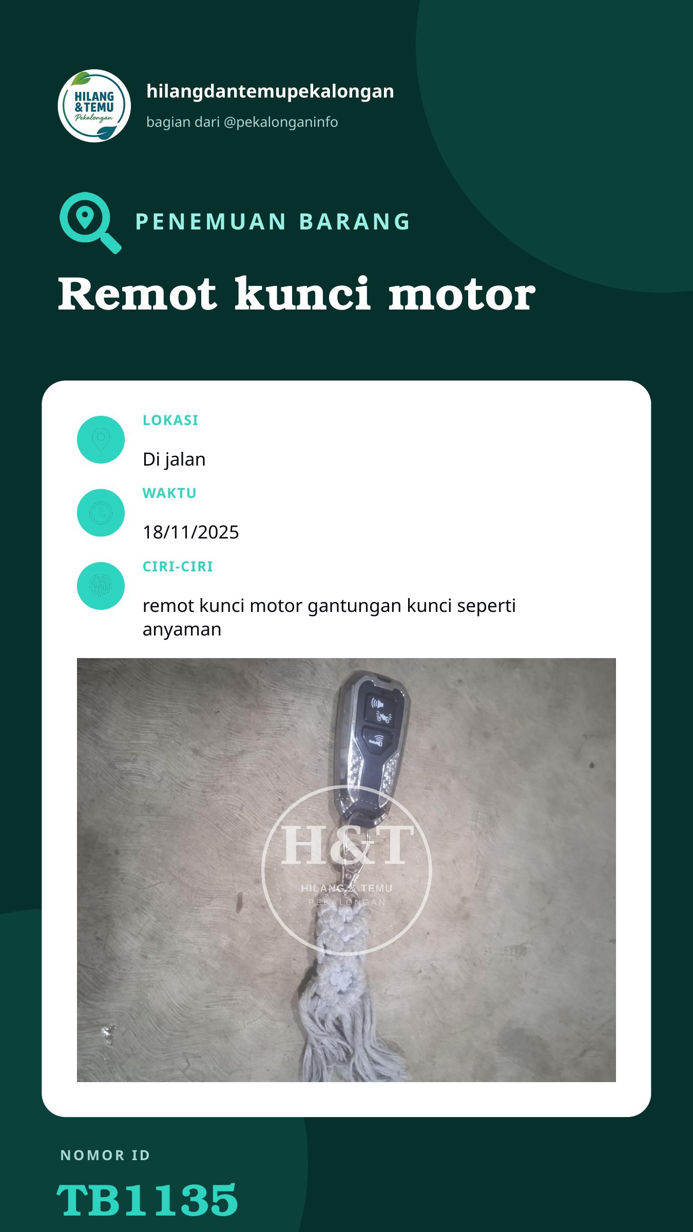 Story 9:16 laporan Remot kunci motor
