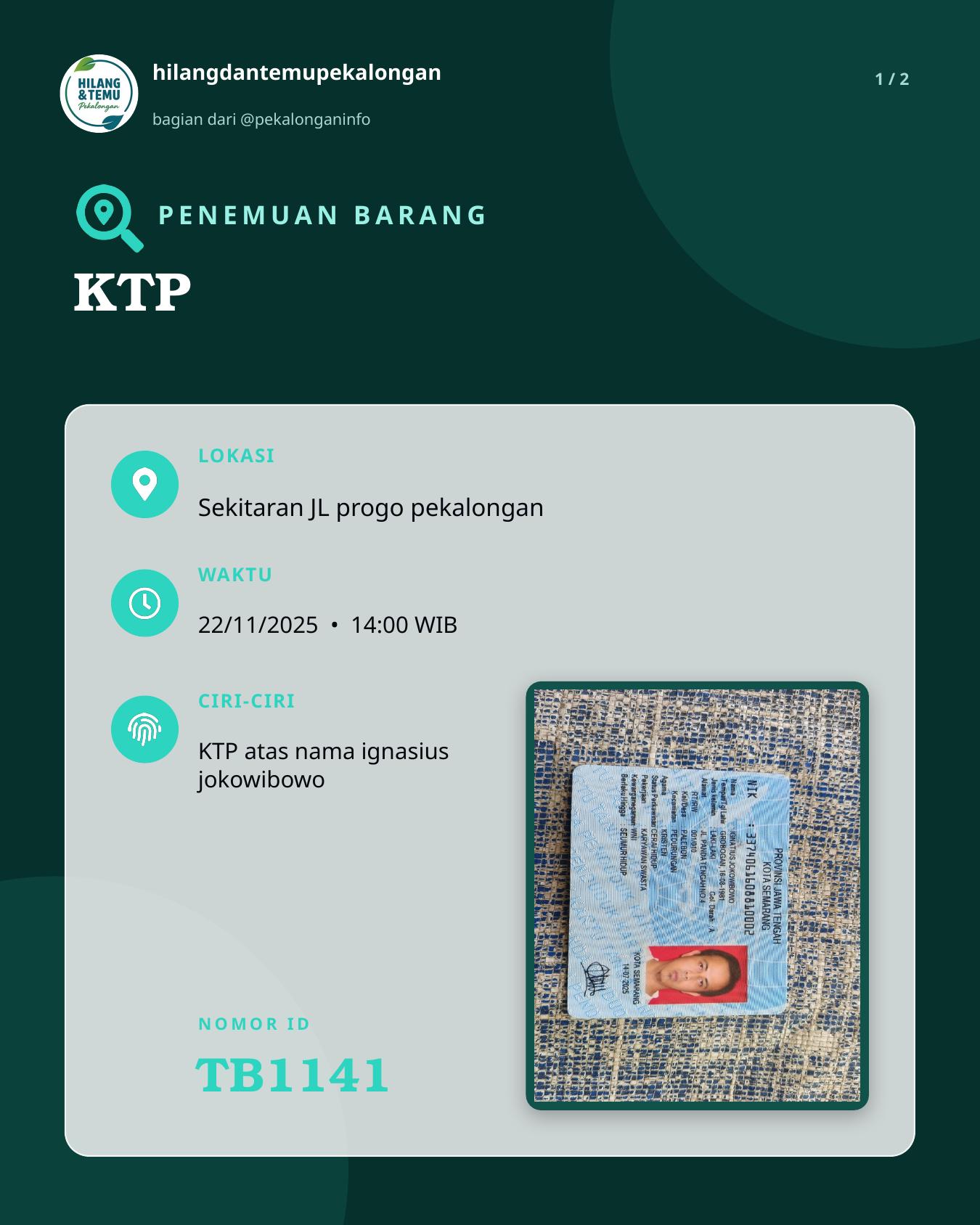 Slide 1 laporan KTP