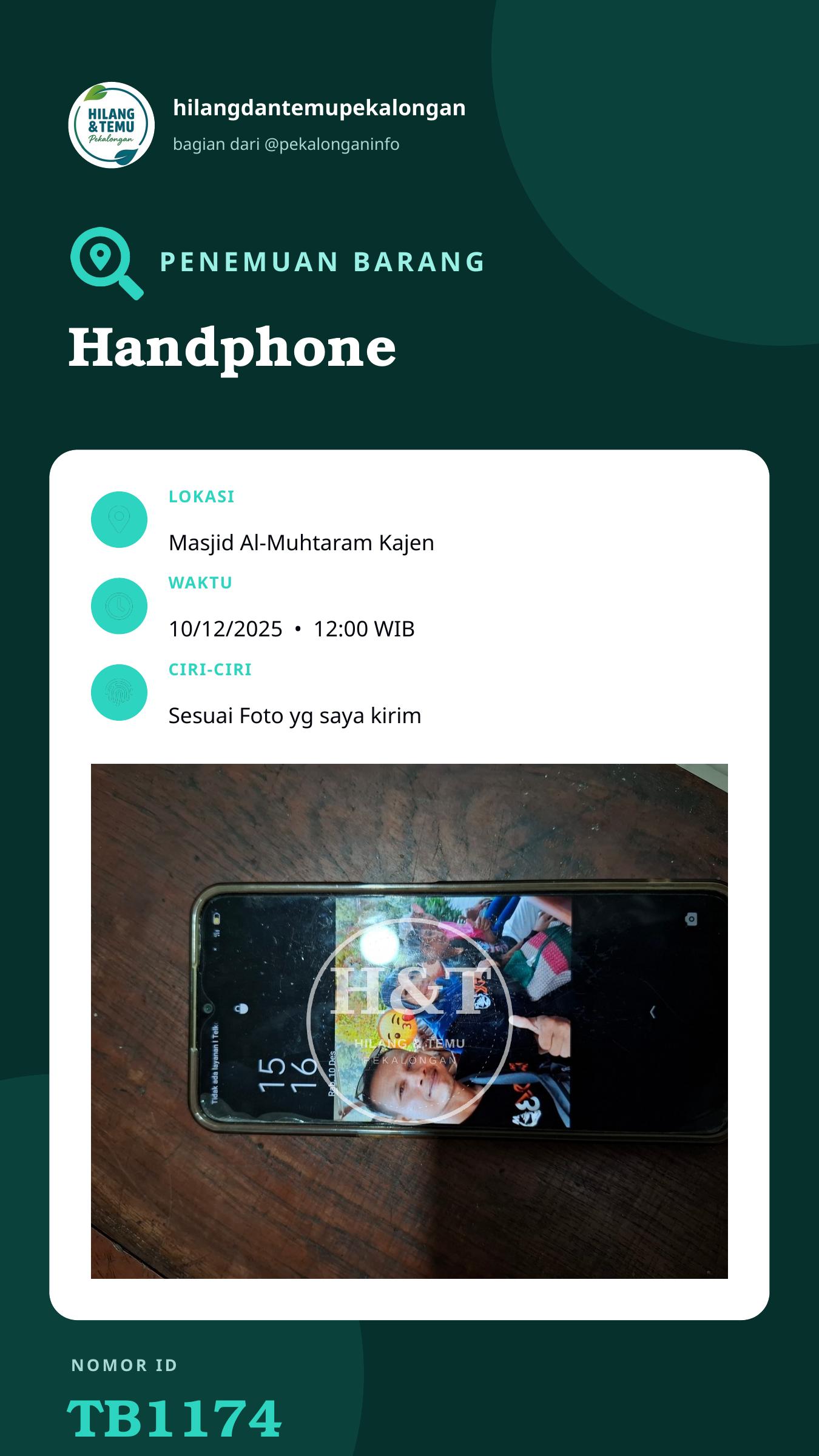 Story 9:16 laporan Handphone