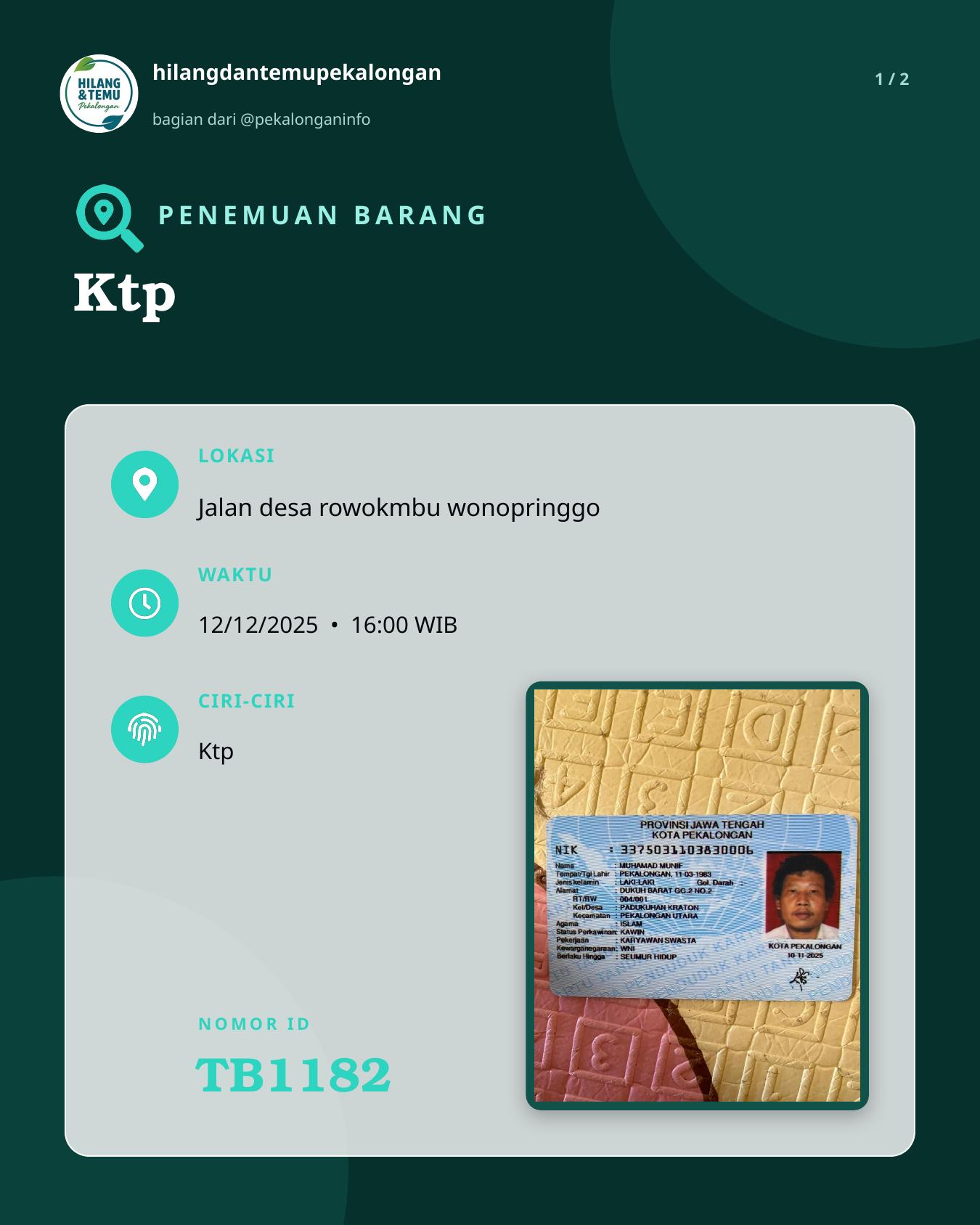 Slide 1 laporan Ktp