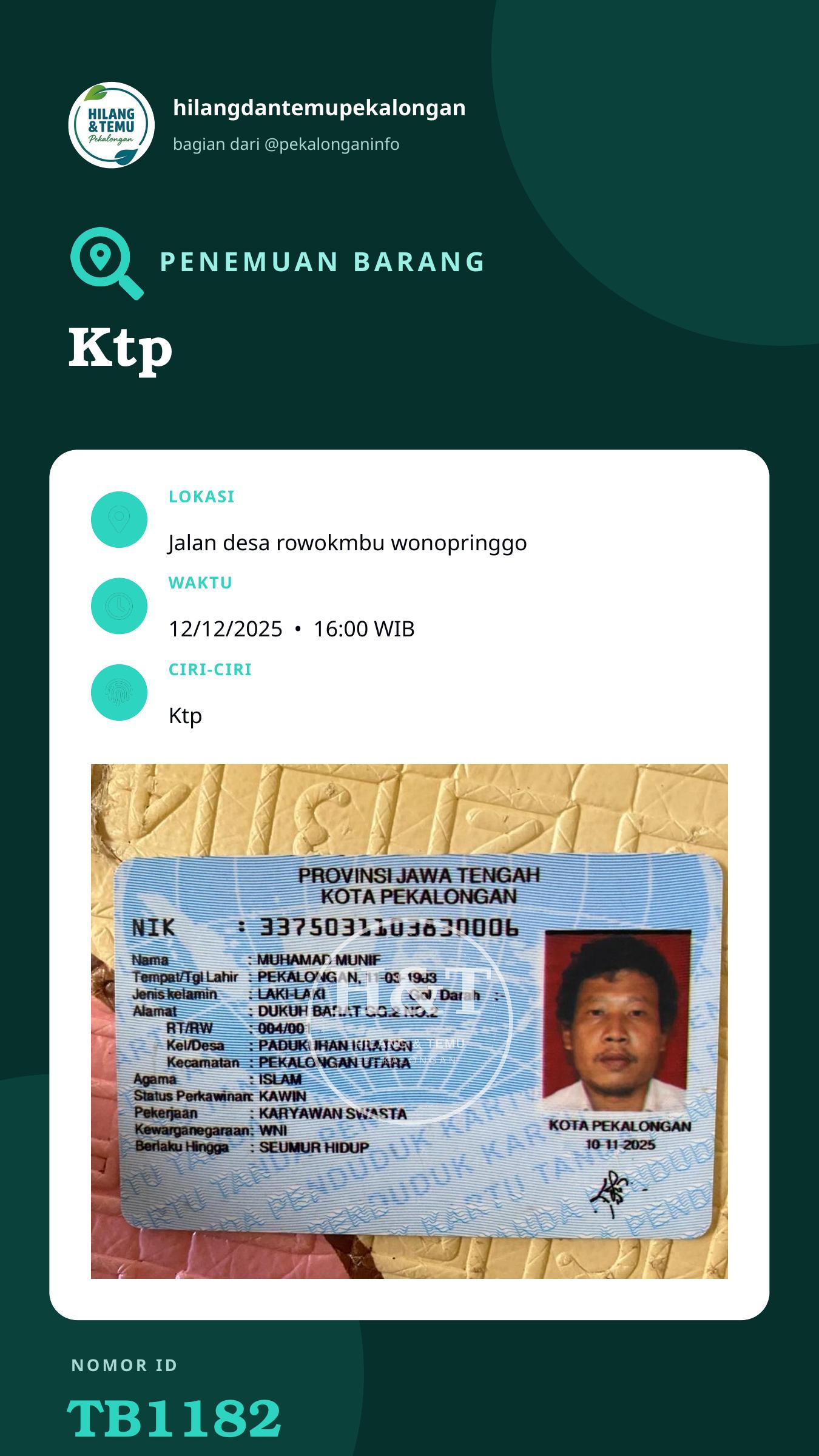 Story 9:16 laporan Ktp