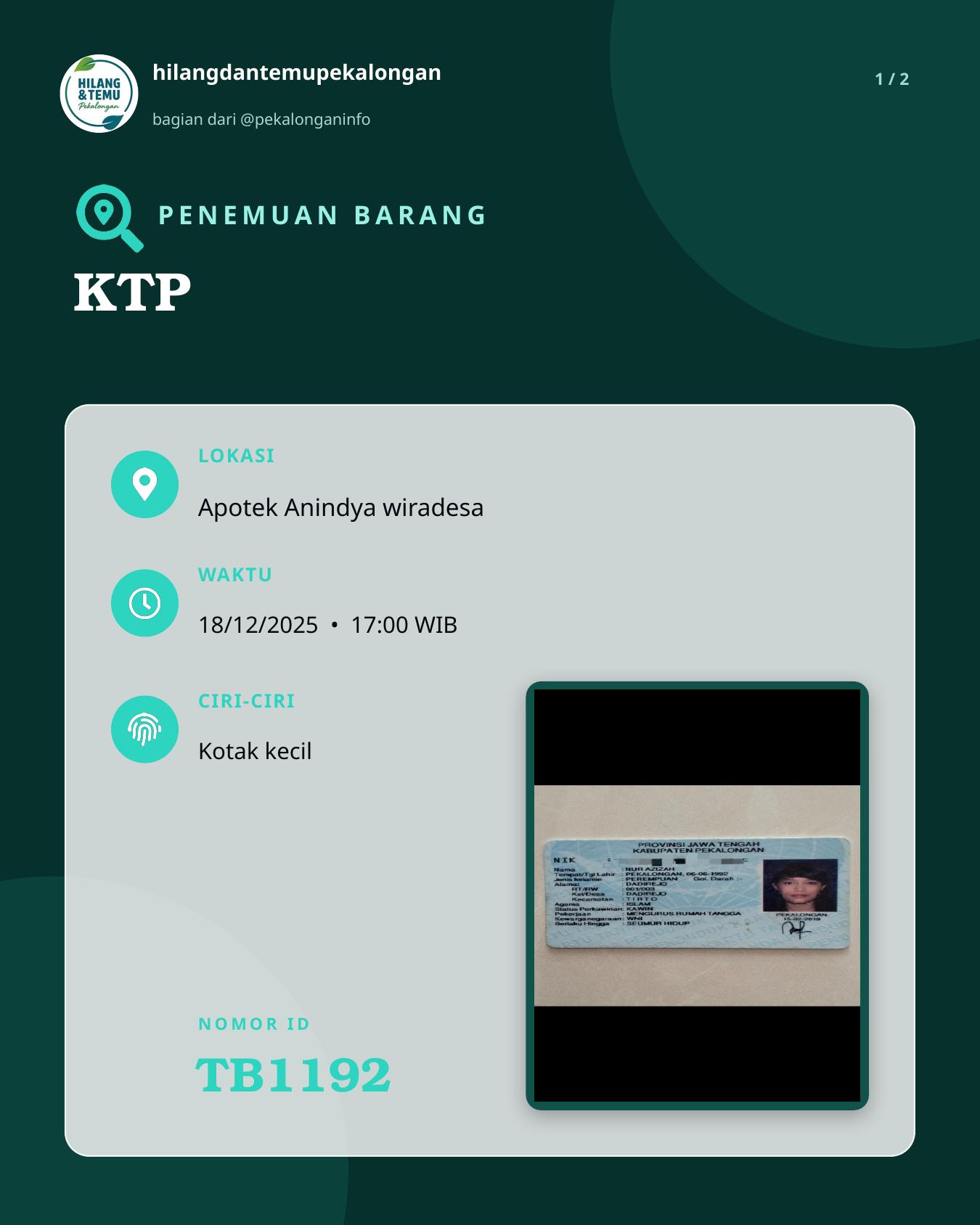 Slide 1 laporan KTP