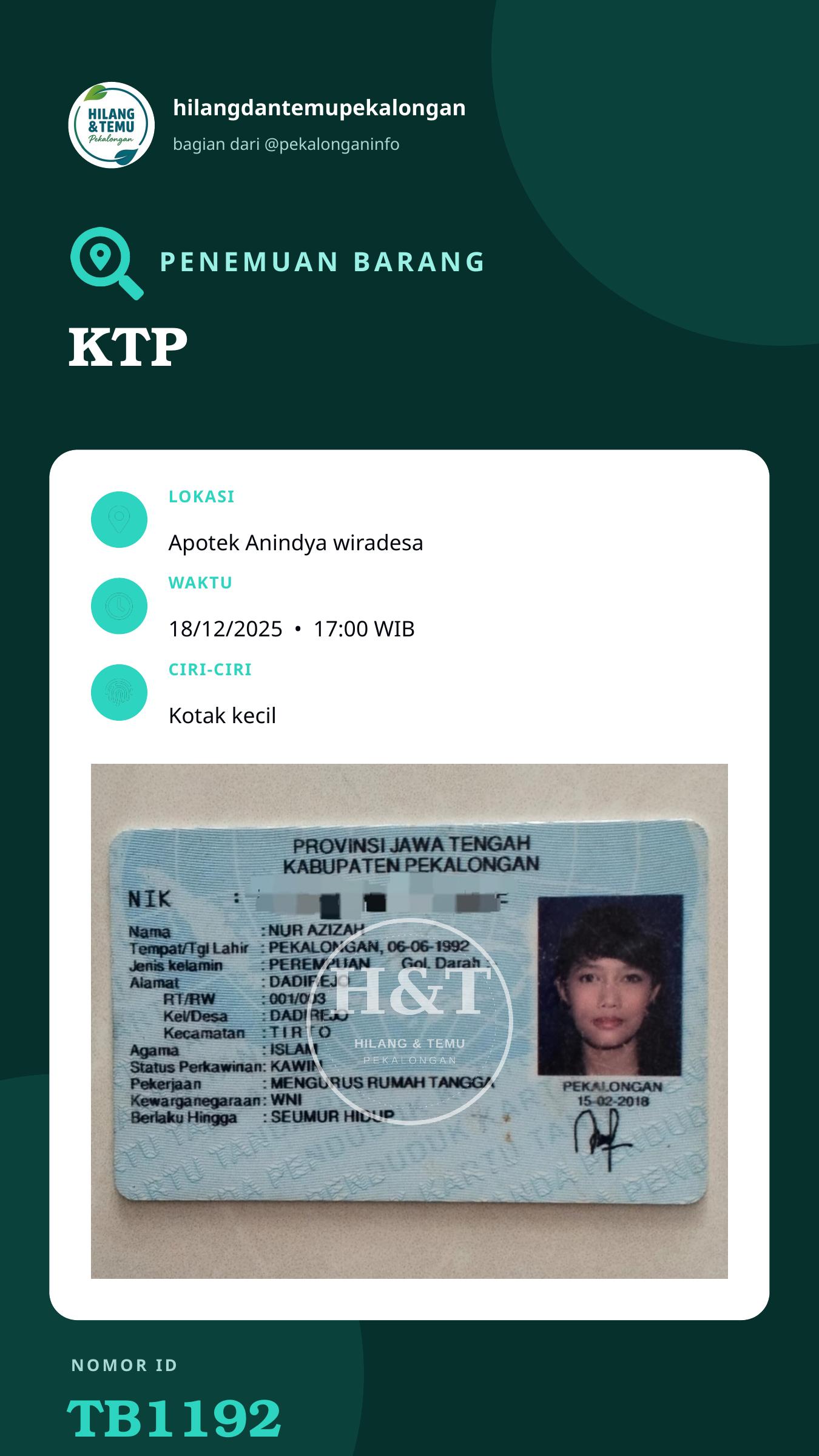 Story 9:16 laporan KTP