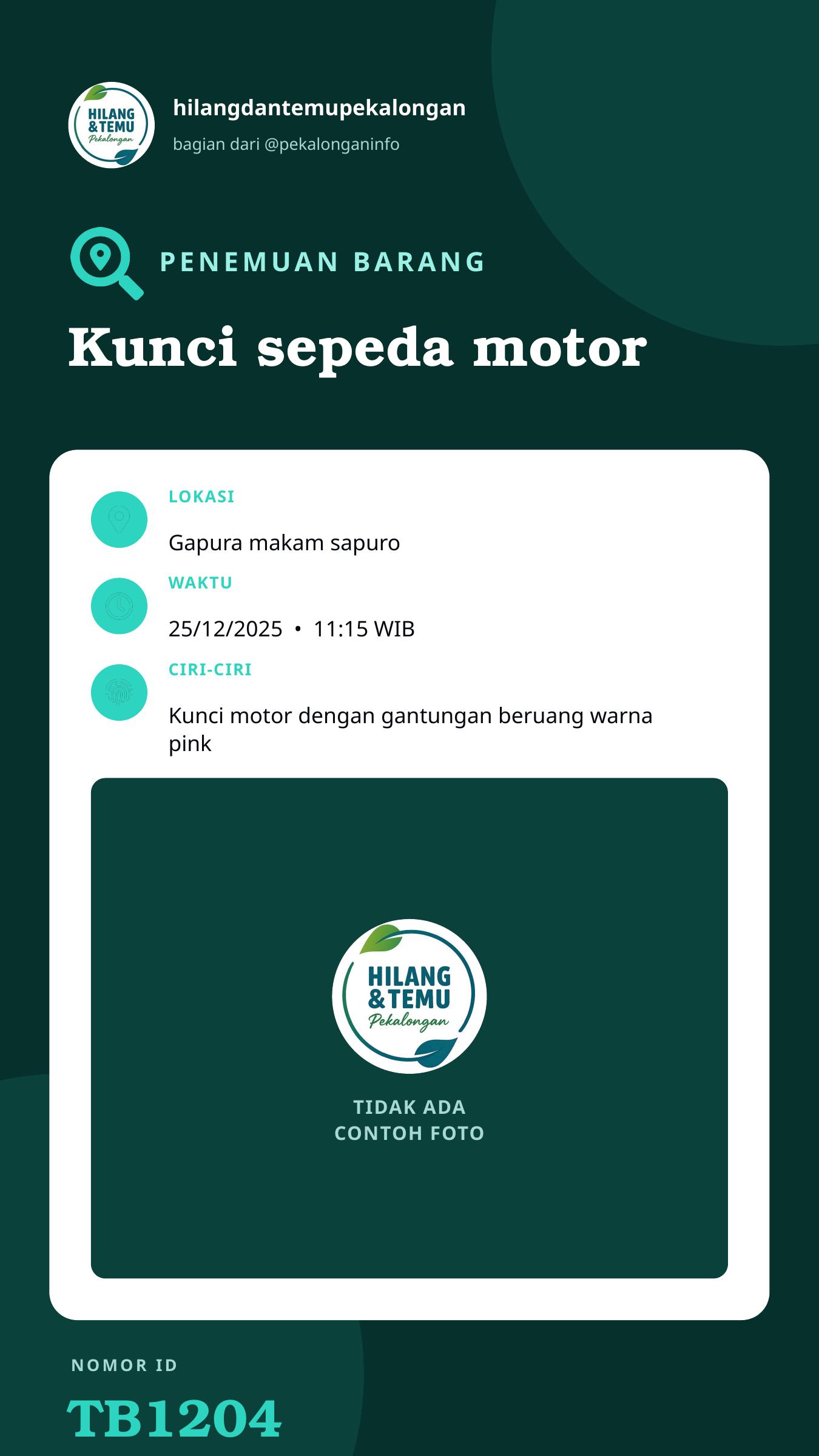 Story 9:16 laporan Kunci sepeda motor