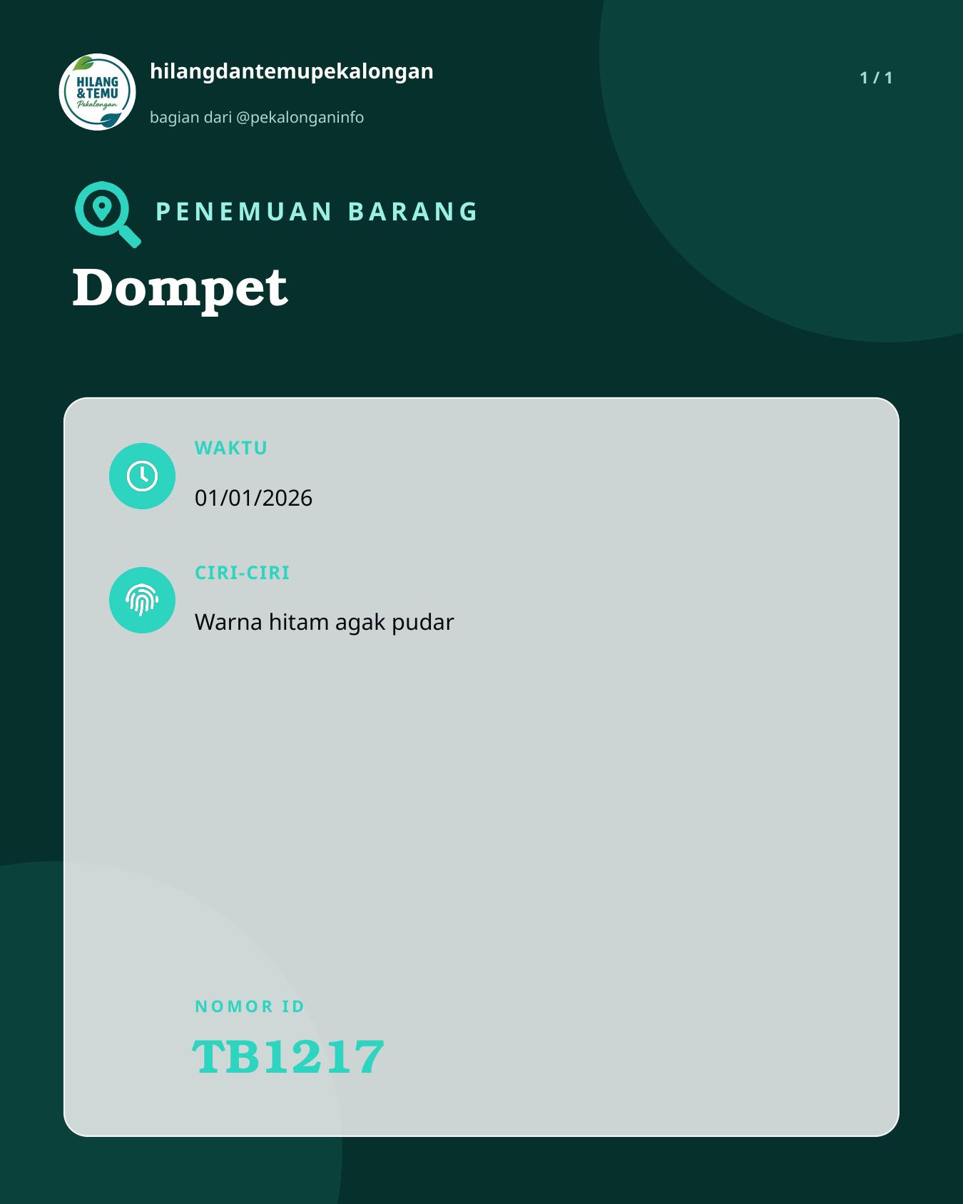 Slide laporan Dompet (TB1217)