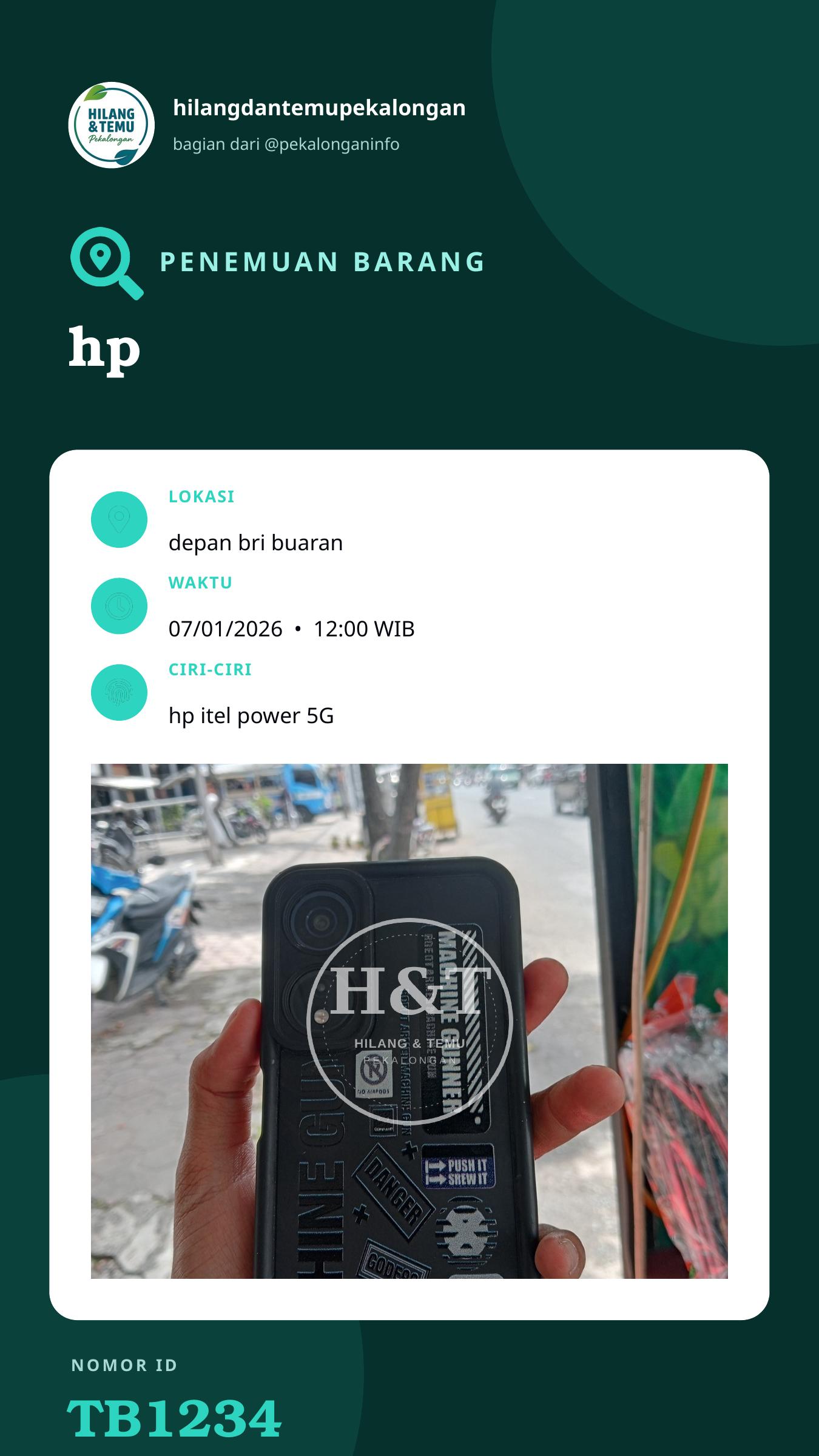 Story 9:16 laporan hp