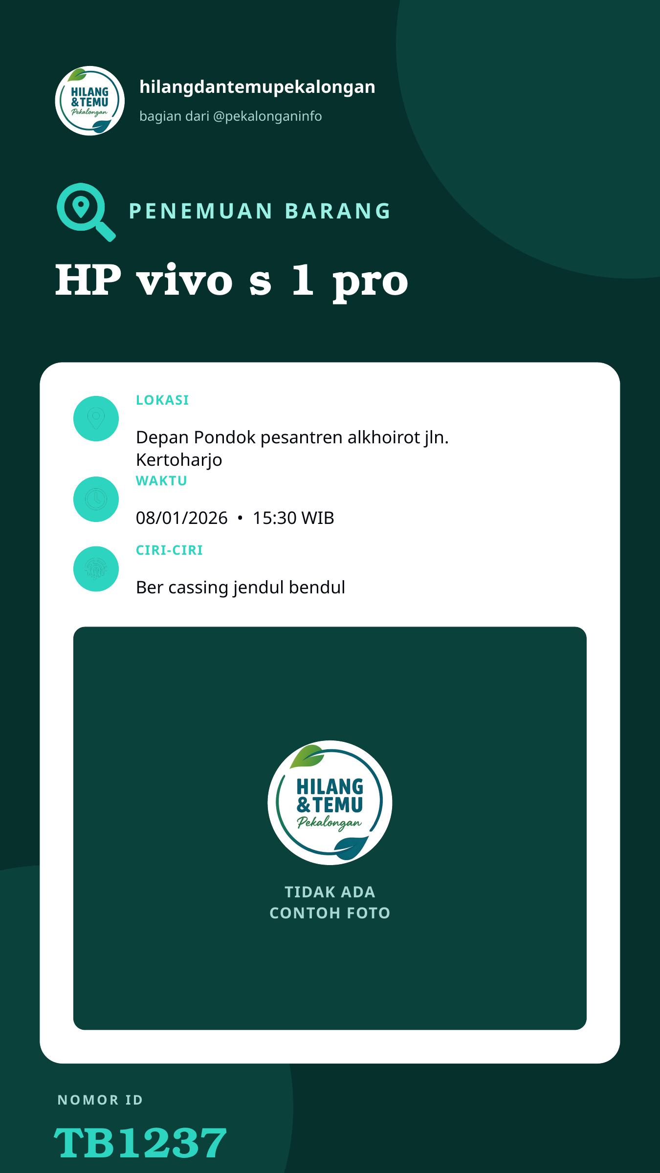 Story 9:16 laporan HP vivo s 1 pro