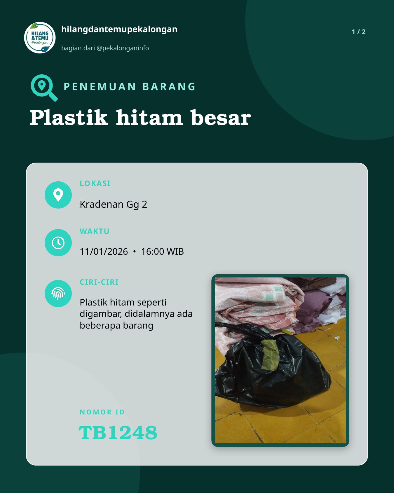 Slide 1 laporan Plastik hitam besar